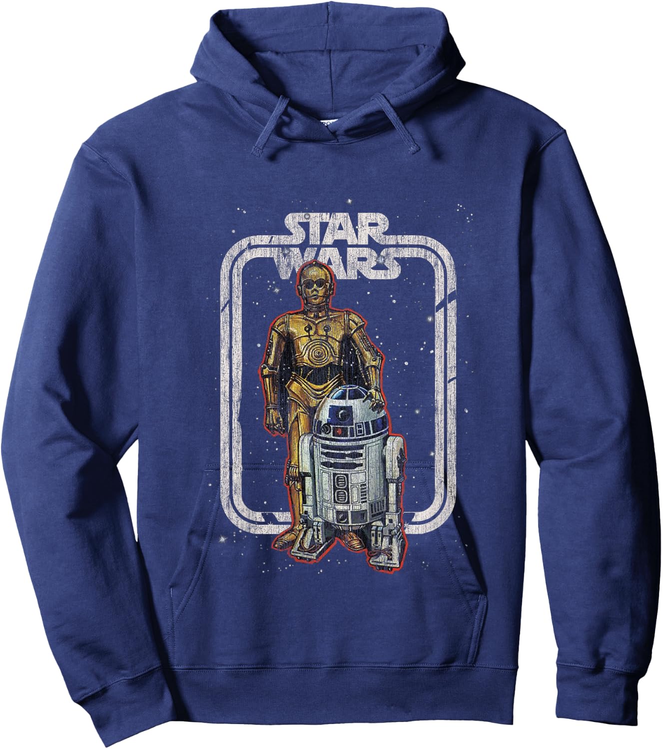 Children's Star Wars R2 D2 And C3PO Vintage , white, 2 Hoodie - Hoodie | Navy