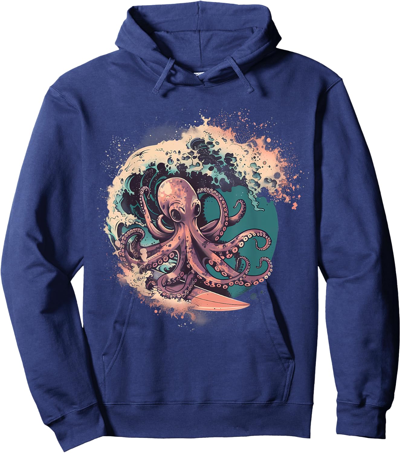 Cthulhu Sea Monster Ocean Sea Animal Octopus Lover Surfing Hoodie - Hoodie | Navy