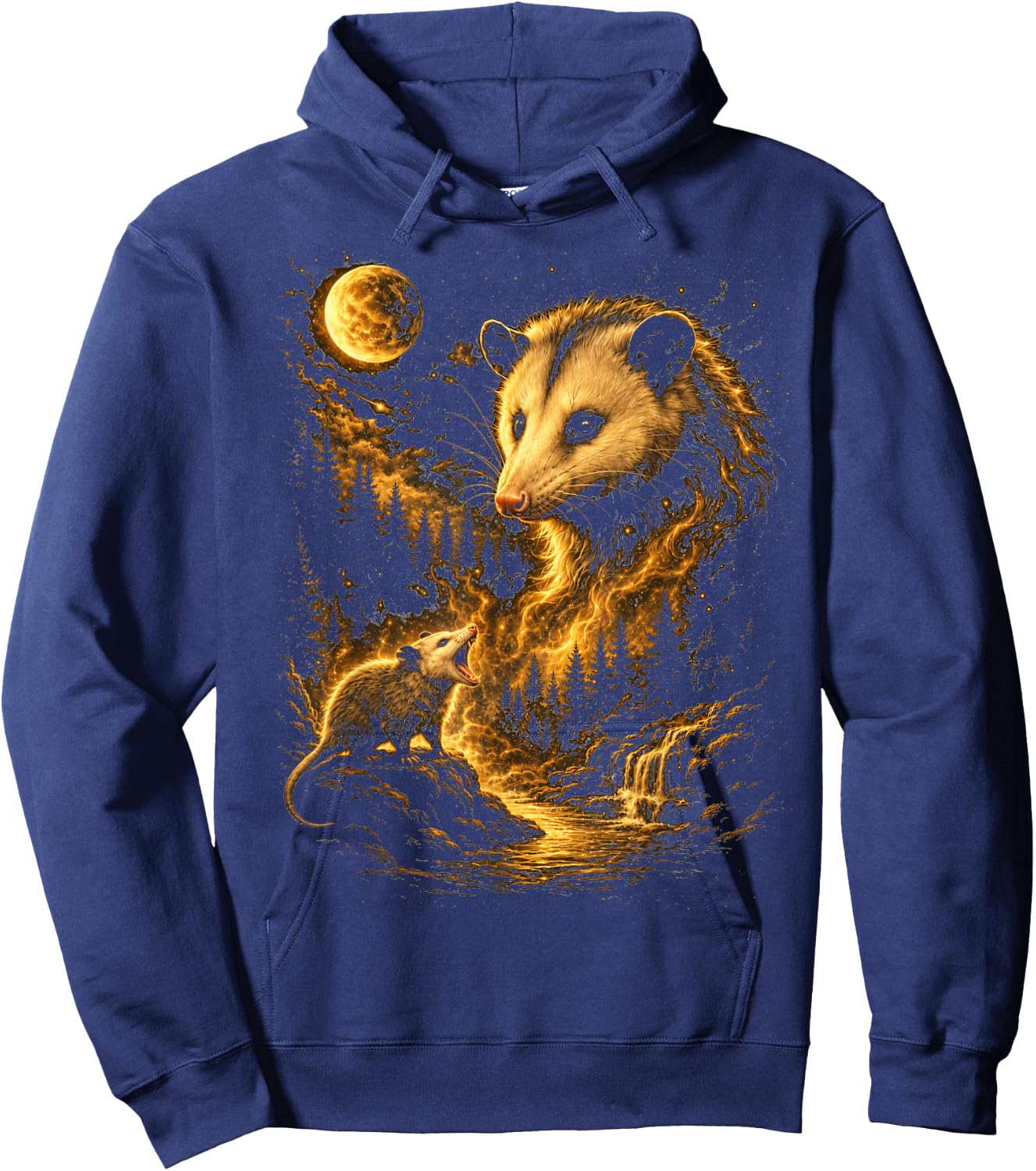 Opossum Boys Men Nature Animal Vintage Possum Hoodie - Hoodie | Navy