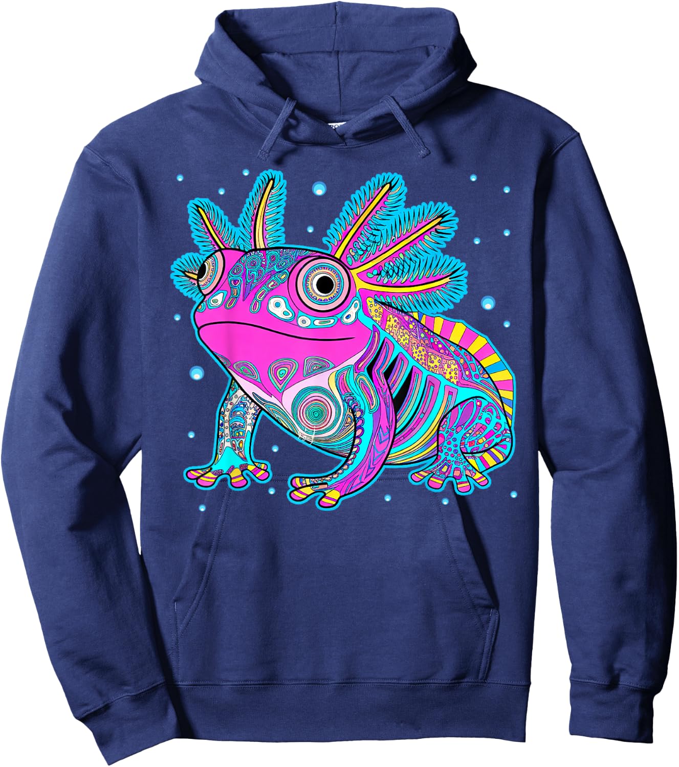 Axolotl Art Aztec Mexican Salamander Mexico Cinco De Mayo Hoodie - Hoodie | Navy