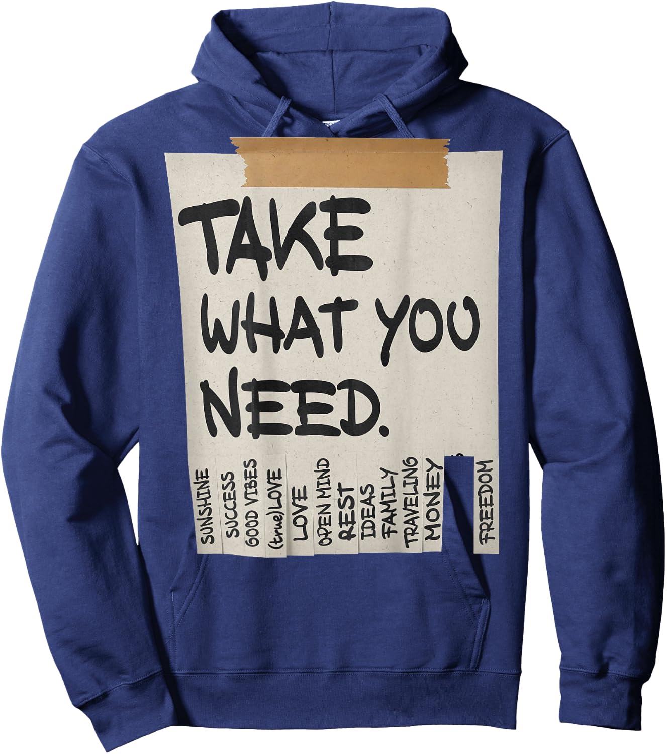 TAKE What You Need X Love Self Love Selflove Back Print Hoodie - Hoodie | Navy