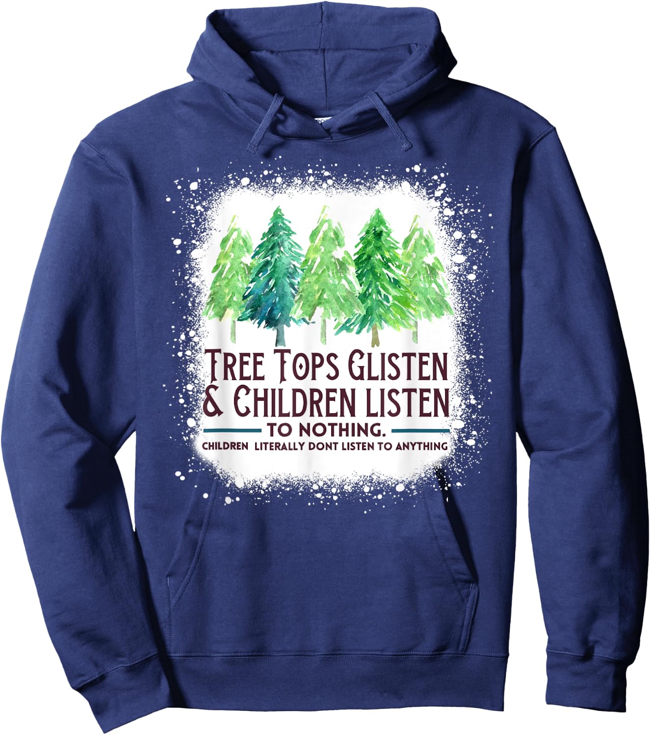 TreeTops Glisten And Children Listen To Nothing Christmas Hoodie - Hoodie | Navy