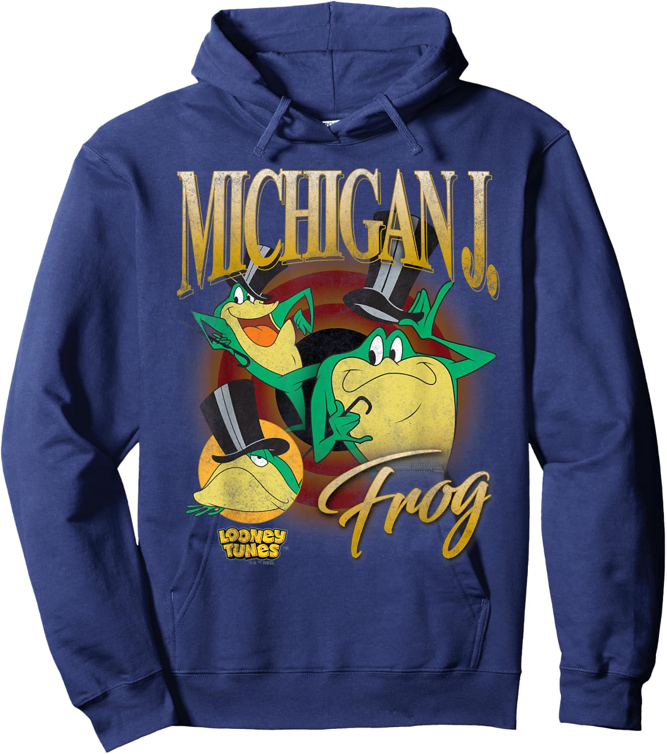 Looney Tunes Bootleg Michigan J Frog Hoodie - Hoodie | Navy