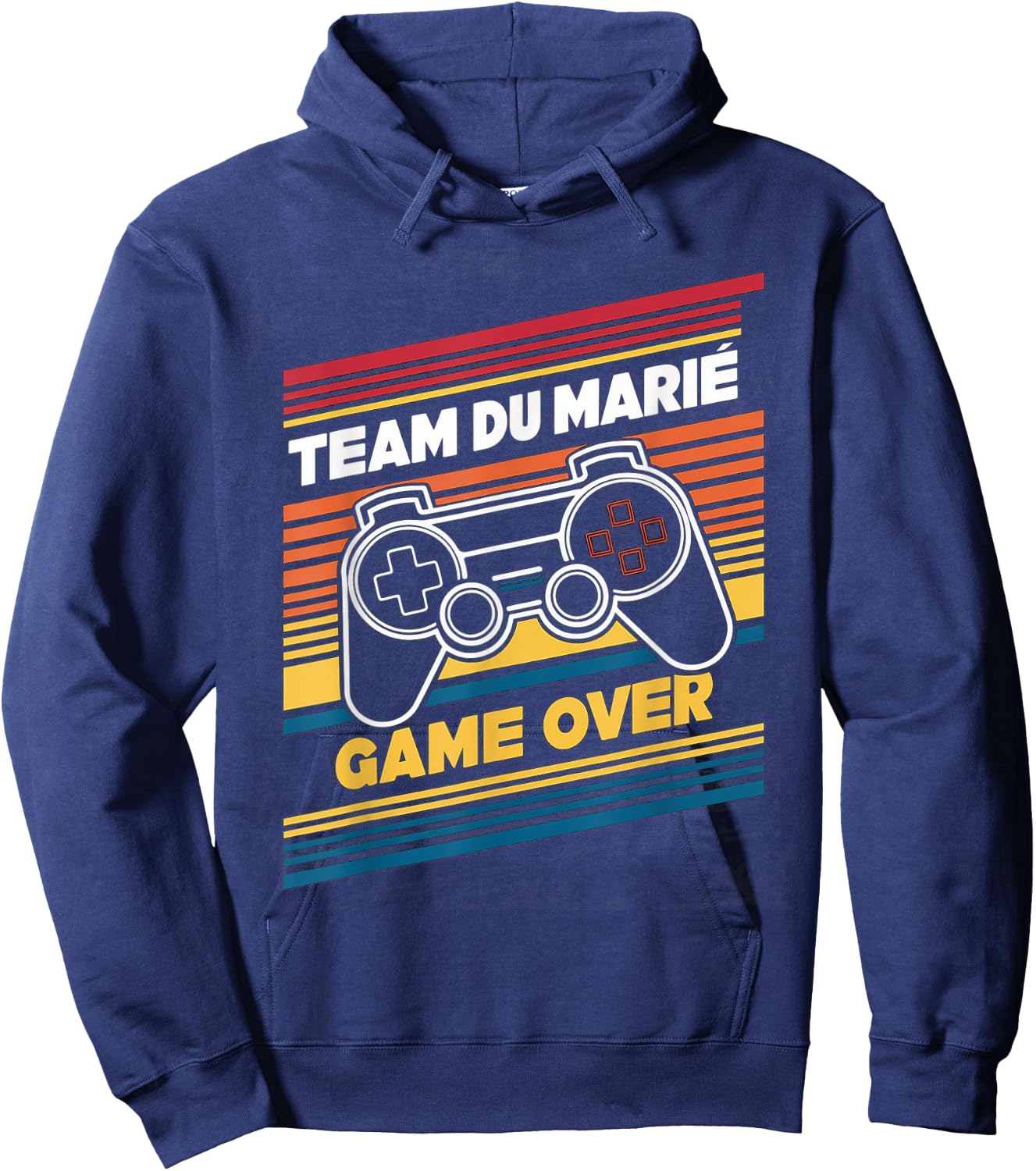 Team Of The Groom Game Over Husband Geek Humour , Black, S Hoodie - Hoodie | Navy