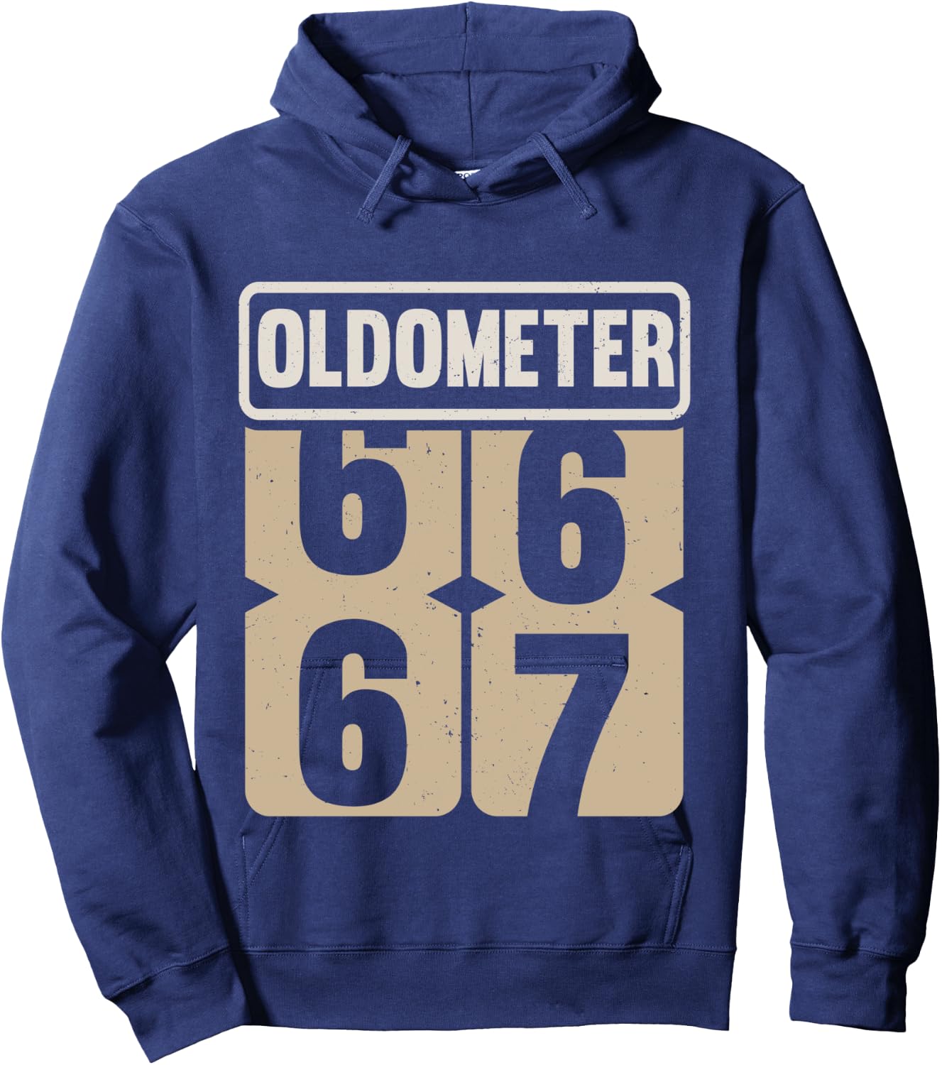 Vintage Legend 67 Years Old Oldometer 66-67 Men Women Bday Hoodie - Hoodie | Navy