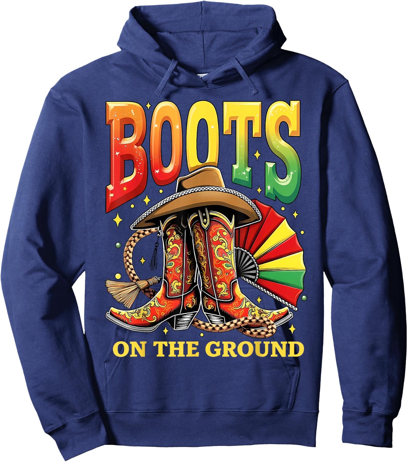 Boots on The Ground Juneteenth Cowgirl Pride Women Hoodie - Hoodie | Navy