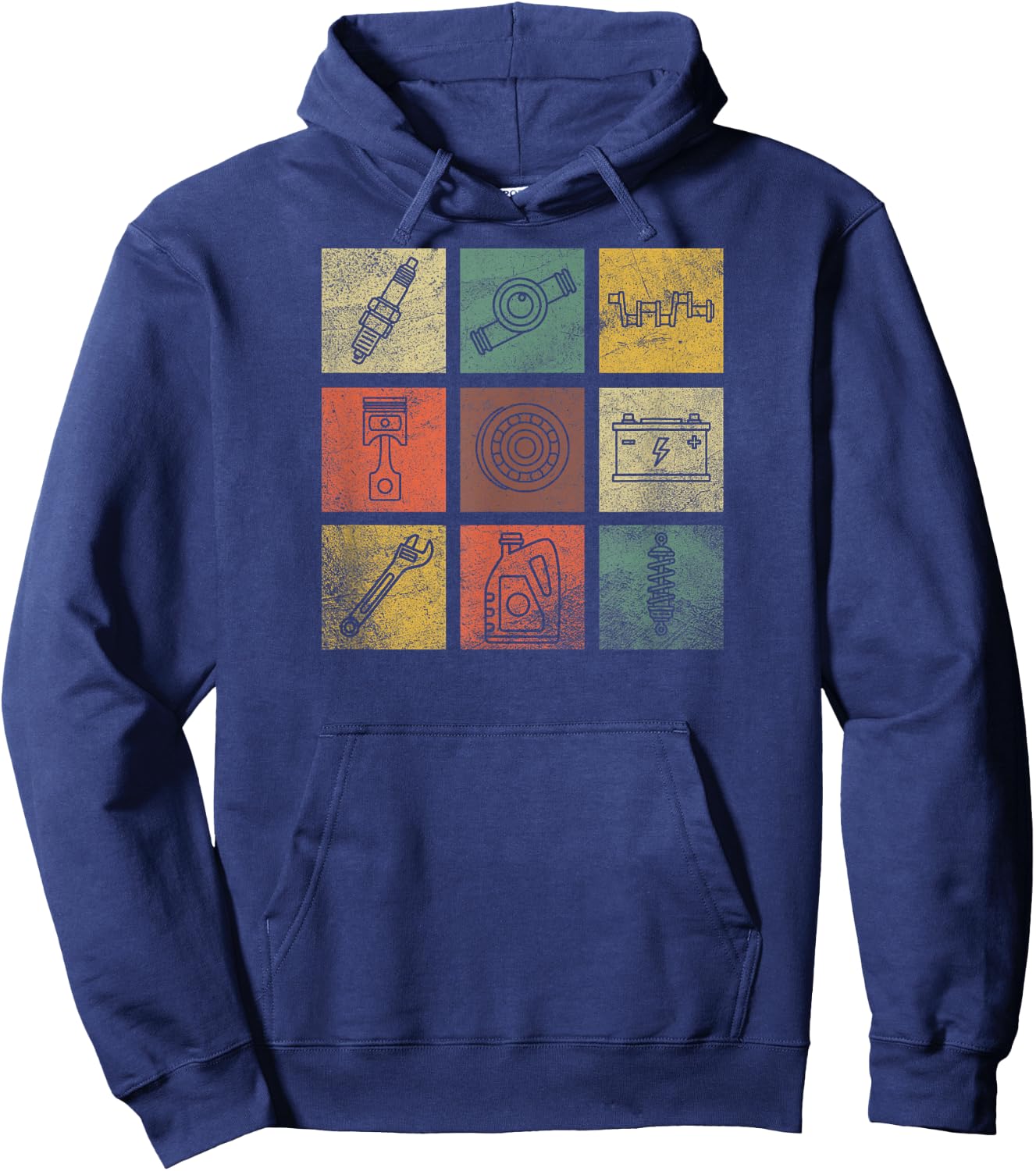 Motorsport Car Tuning Mechatronics Mechanic , Black Hoodie - Hoodie | Navy