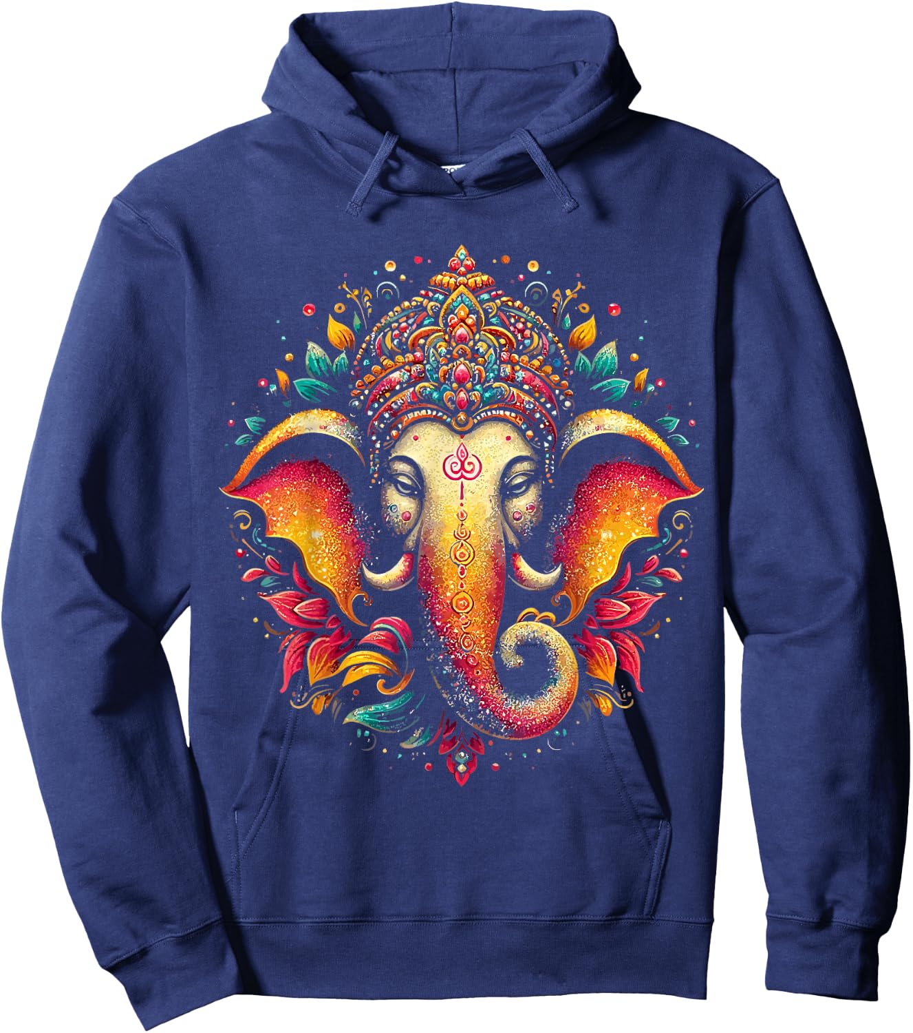 Ganesh Symbol Yoga Hindu Elephant God Ganesha Puja Hoodie - Hoodie | Navy
