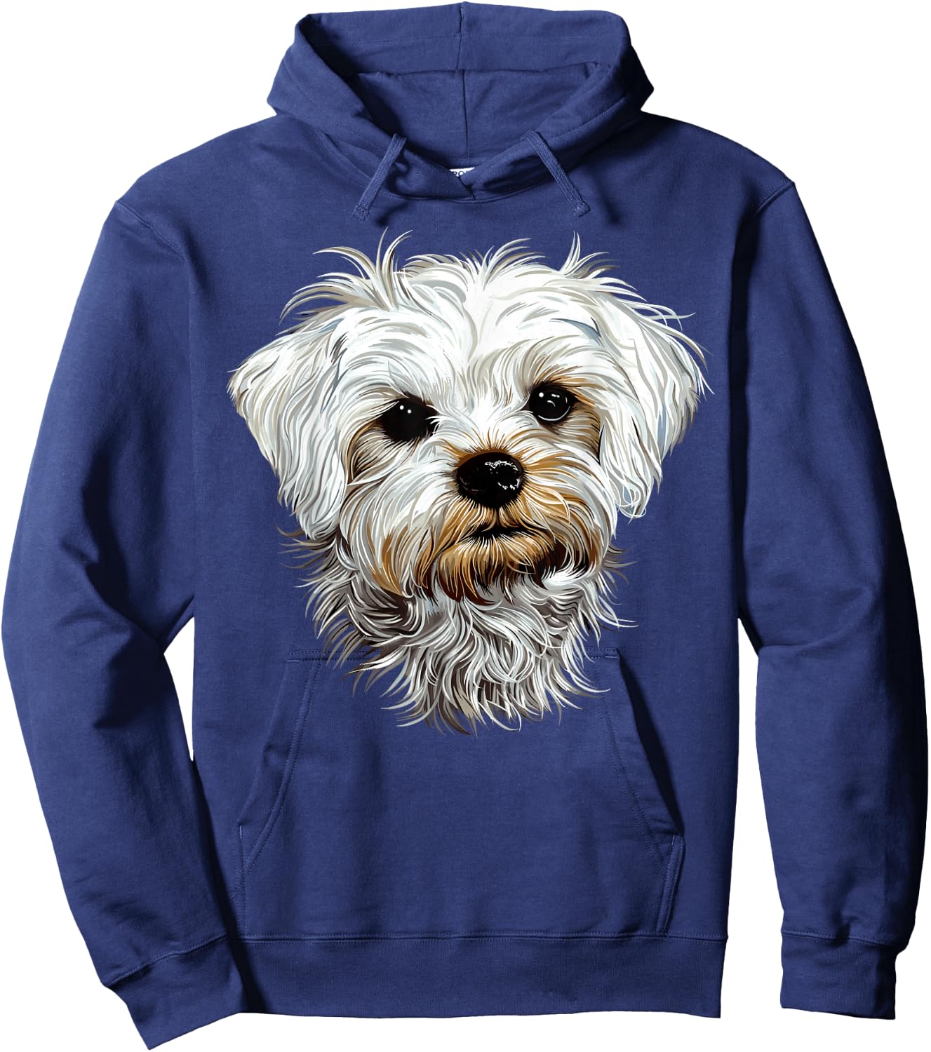 Bichon Maltese Small Dog Bichon Maltese Love Cute , Black, S Hoodie - Hoodie | Navy