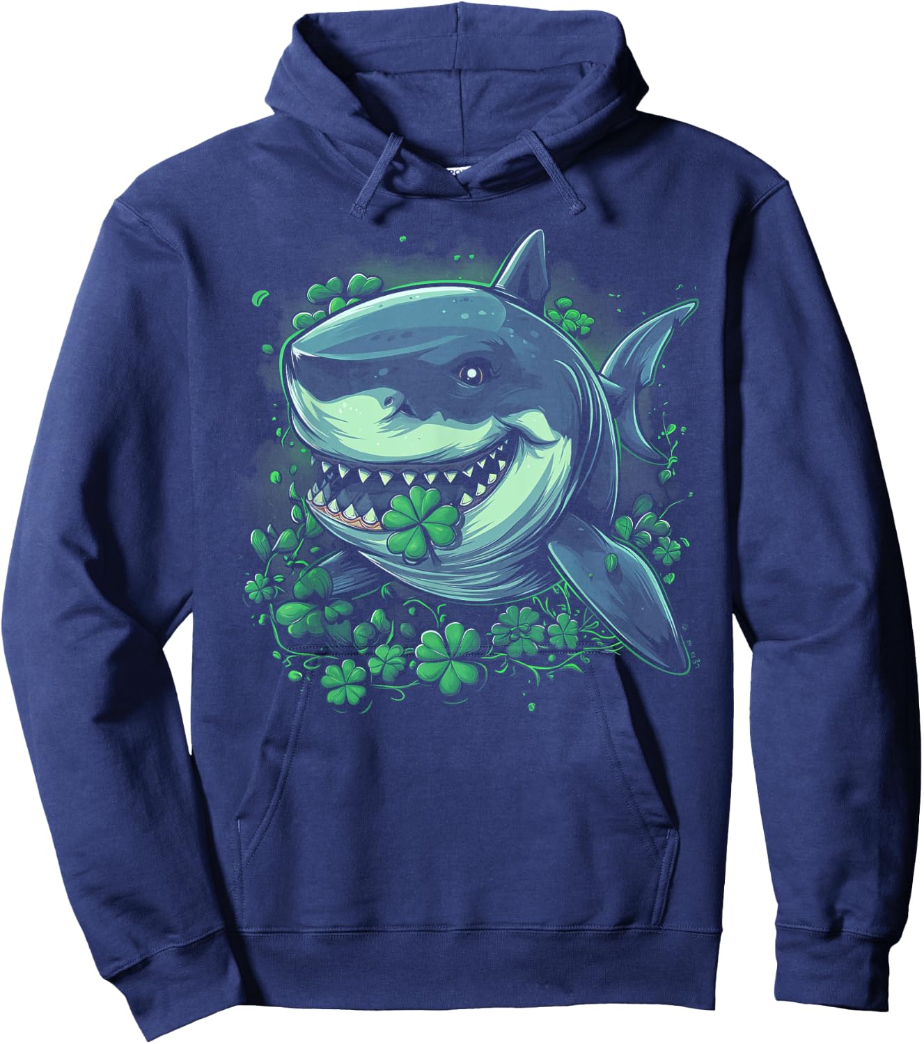 Shark - Funny Saint Paddys St. Patrick's Day Irish Ireland Hoodie - Hoodie | Navy