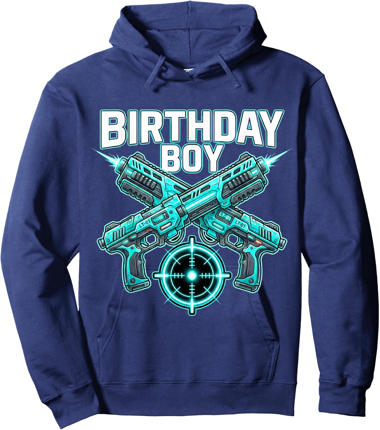 Laser Tag Birthday Shirt Laser Tag Party Boys Birthday Boy Hoodie - Hoodie | Navy