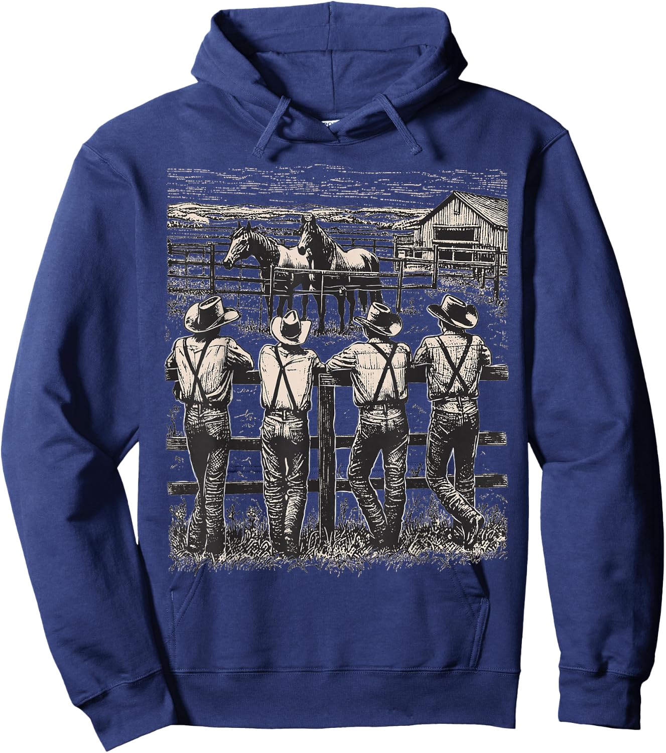 Western Cowboy Howdy Rodeo Team Southern Vintage Herren & Damen Hoodie - Hoodie | Navy