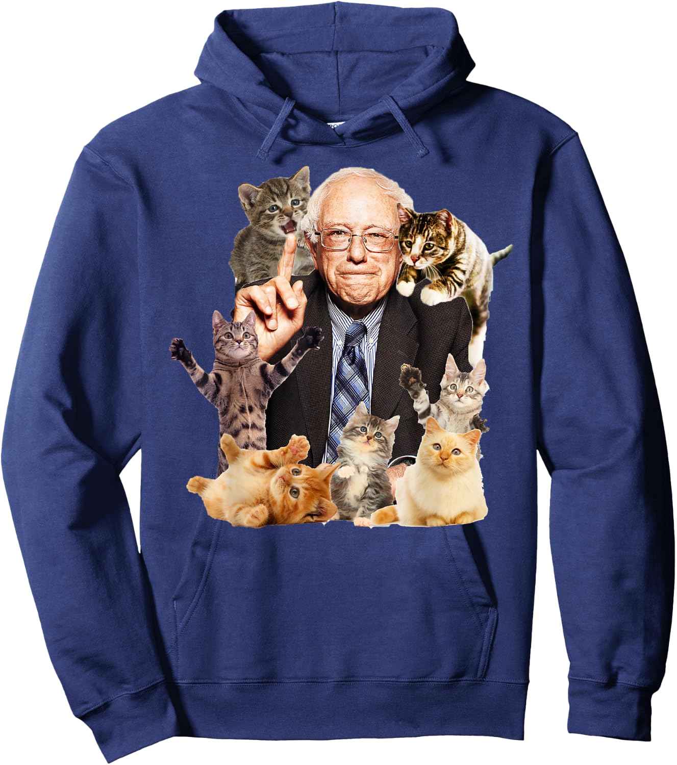 Bernie and Cats - Feel the Purr Hoodie - Hoodie | Navy