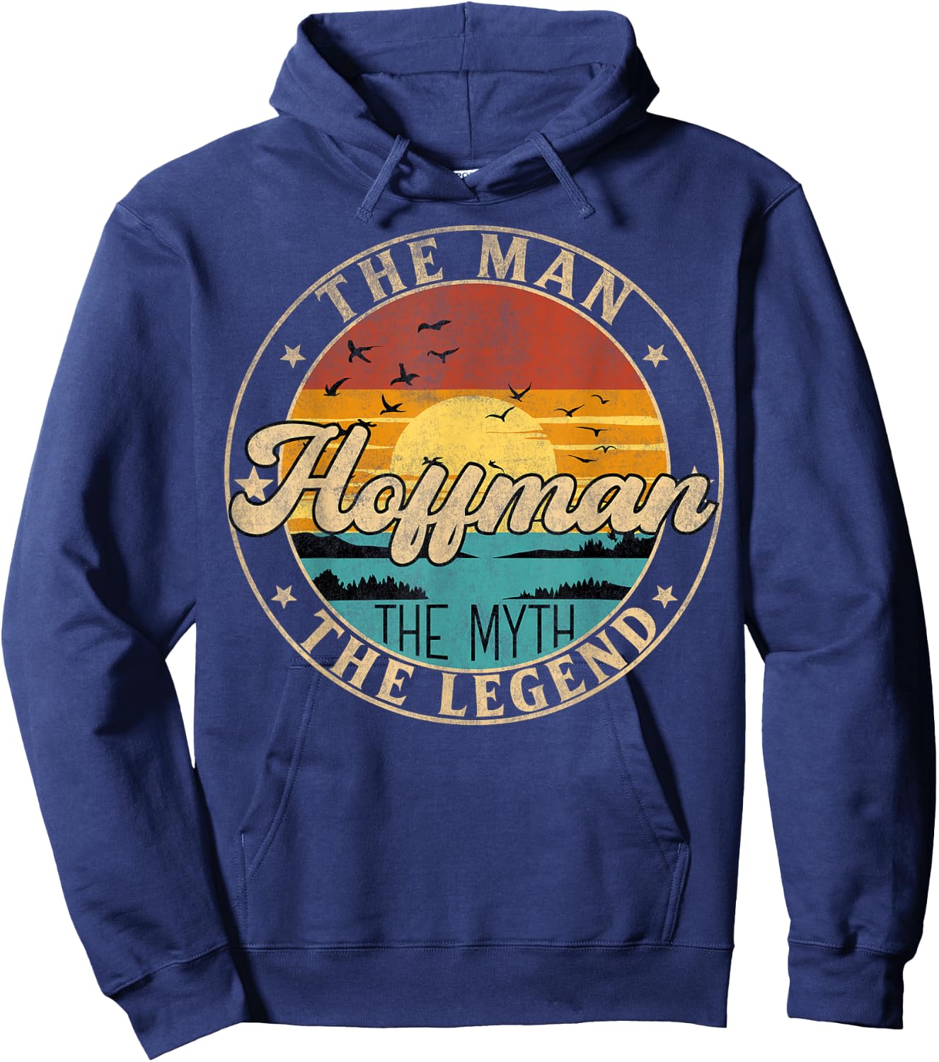 HOFFMAN The Man The Myth The Legend First Name Hoodie - Hoodie | Navy