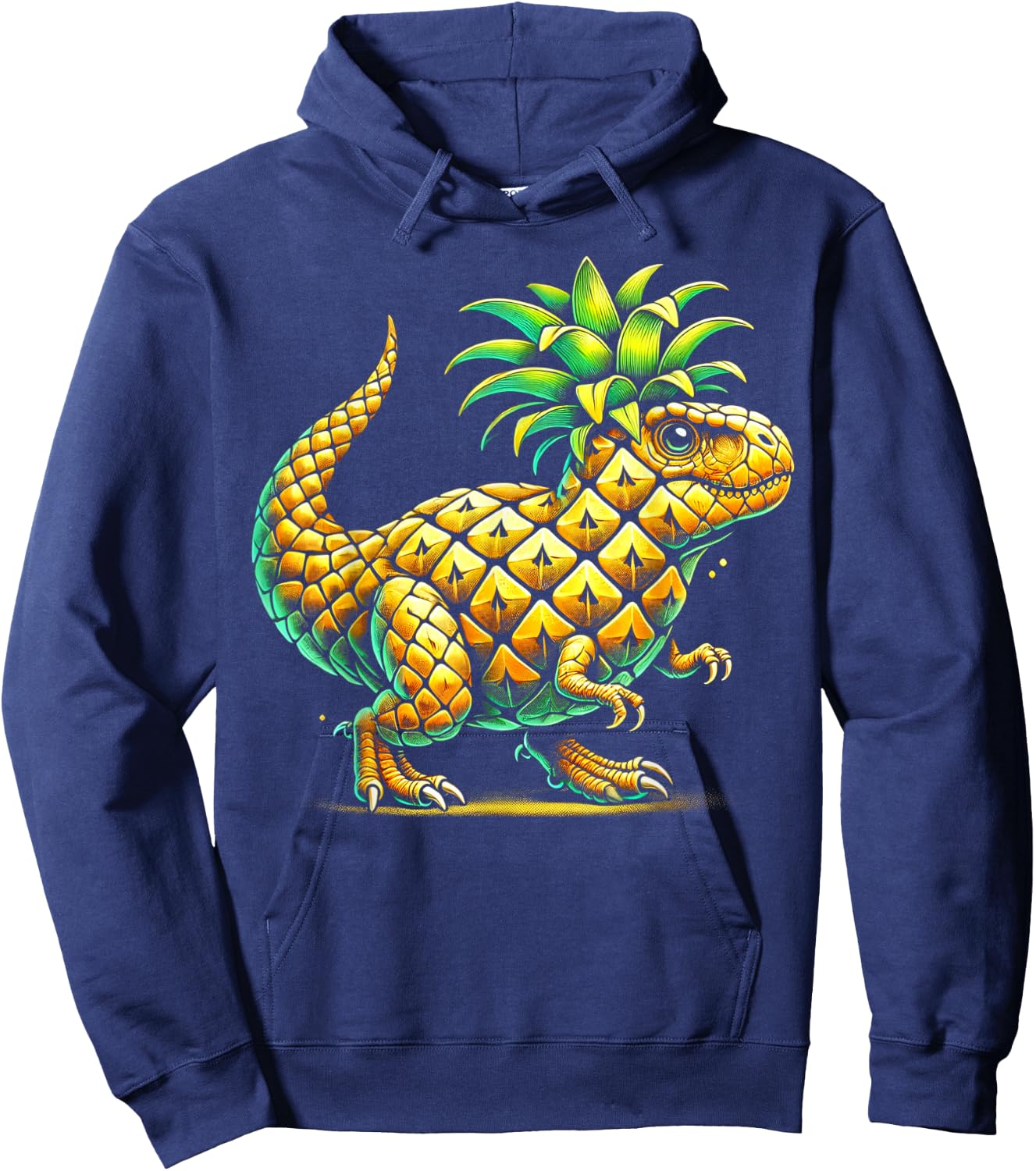 Pineapple Dinosaur Hybrid Funny Hoodie - Hoodie | Navy