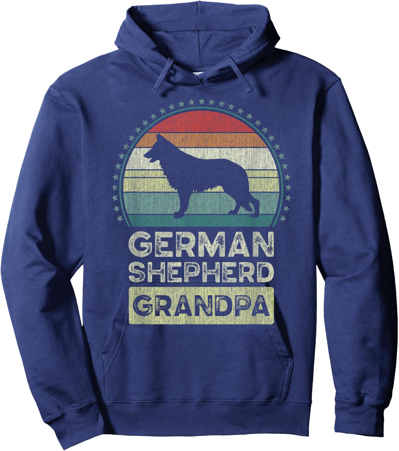 German Shepherd Grandpa, Father's Day, Grandfather Hoodie - Hoodie | Navy