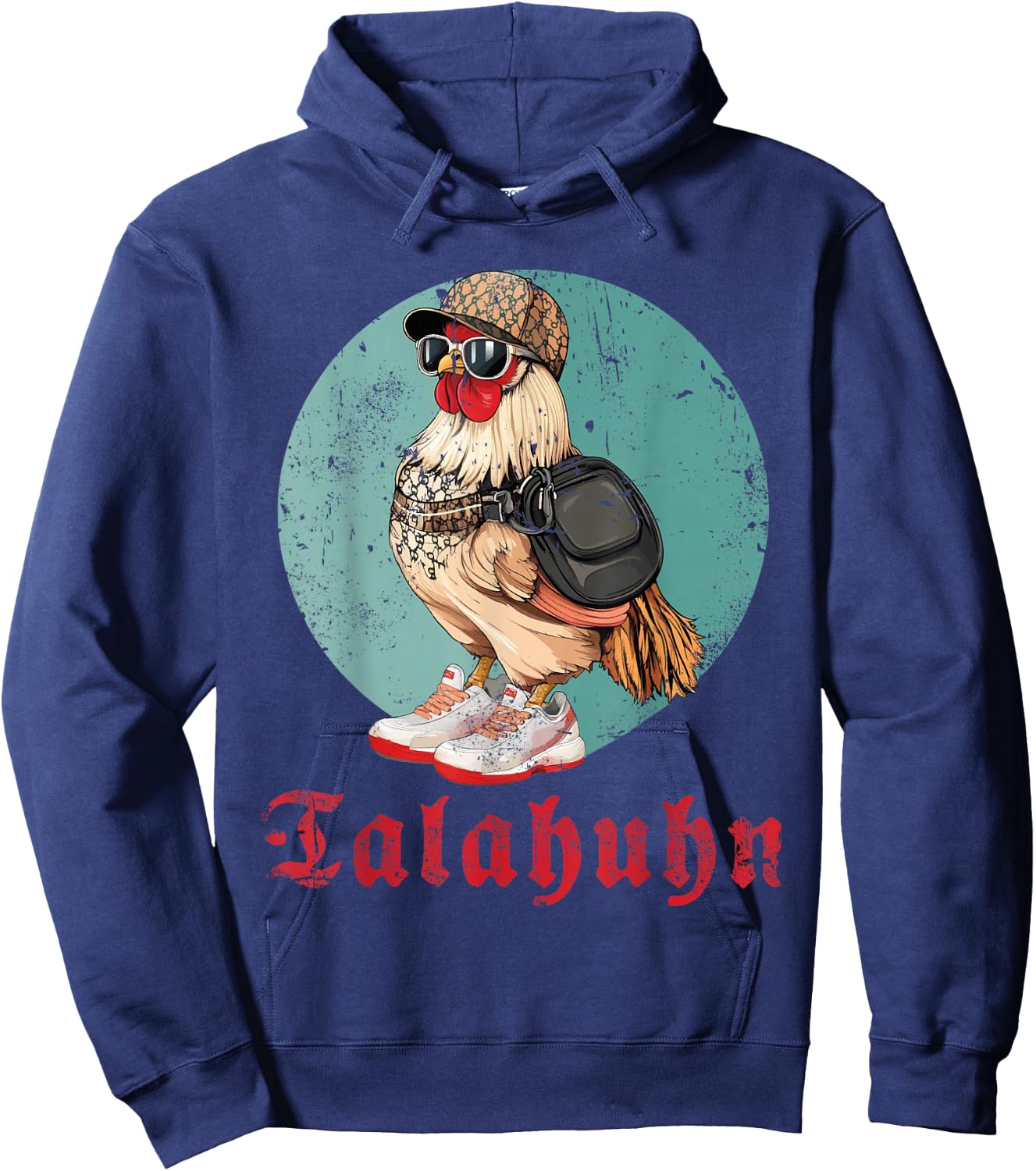 Talahuhn Outfit für Rap Hip-Hop Fans Lustiges Meme Tala Huhn Hoodie - Hoodie | Navy