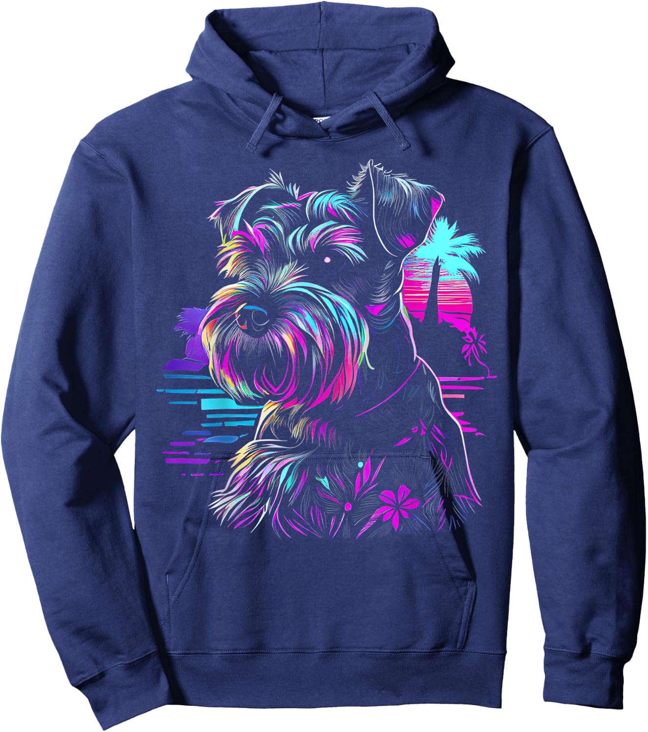 Miniature Schnauzer dog art Miniature Schnauzer Hoodie - Hoodie | Navy