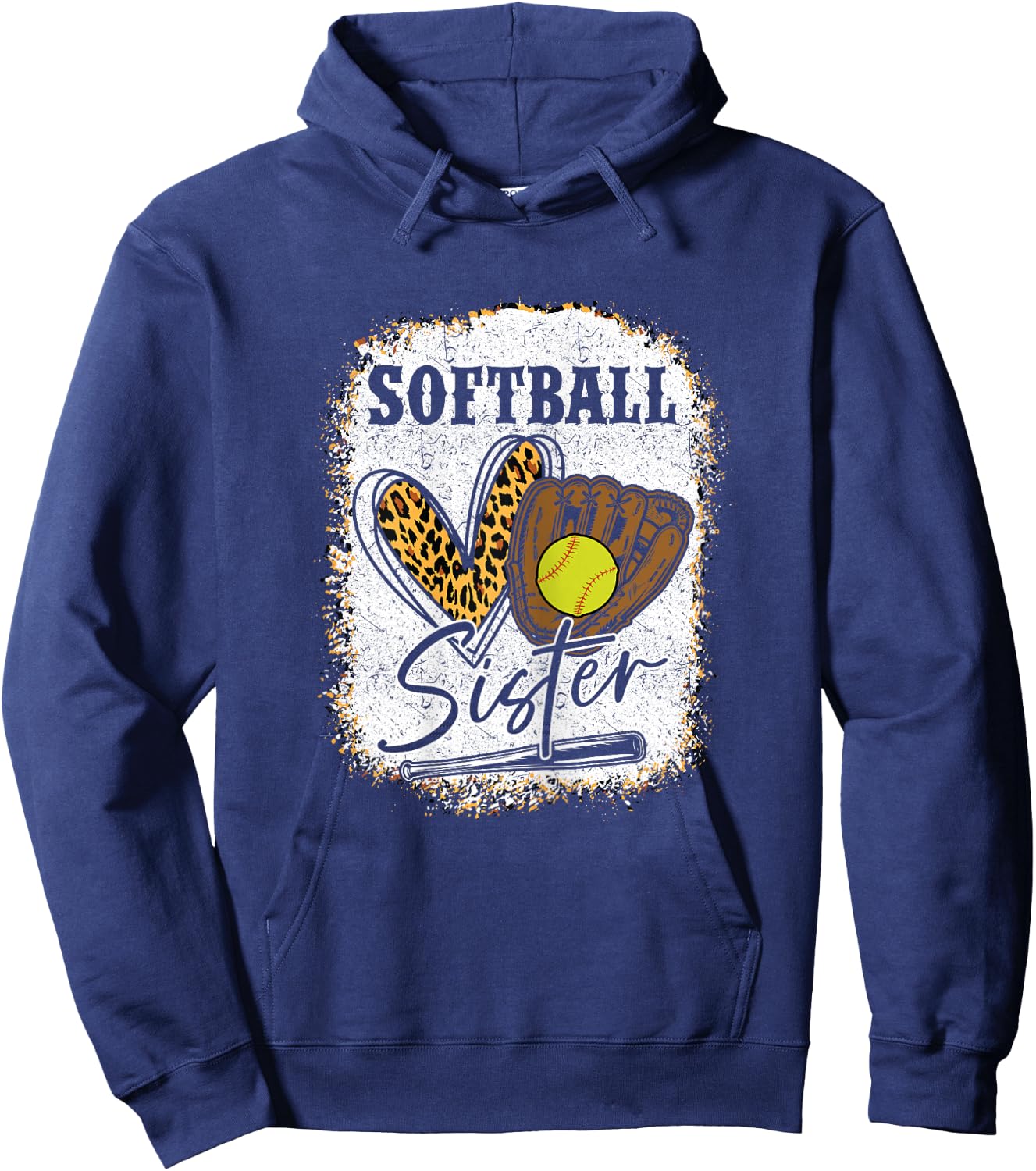 Softball Shirt Girls Softball Sister Hoodie - Hoodie | Navy