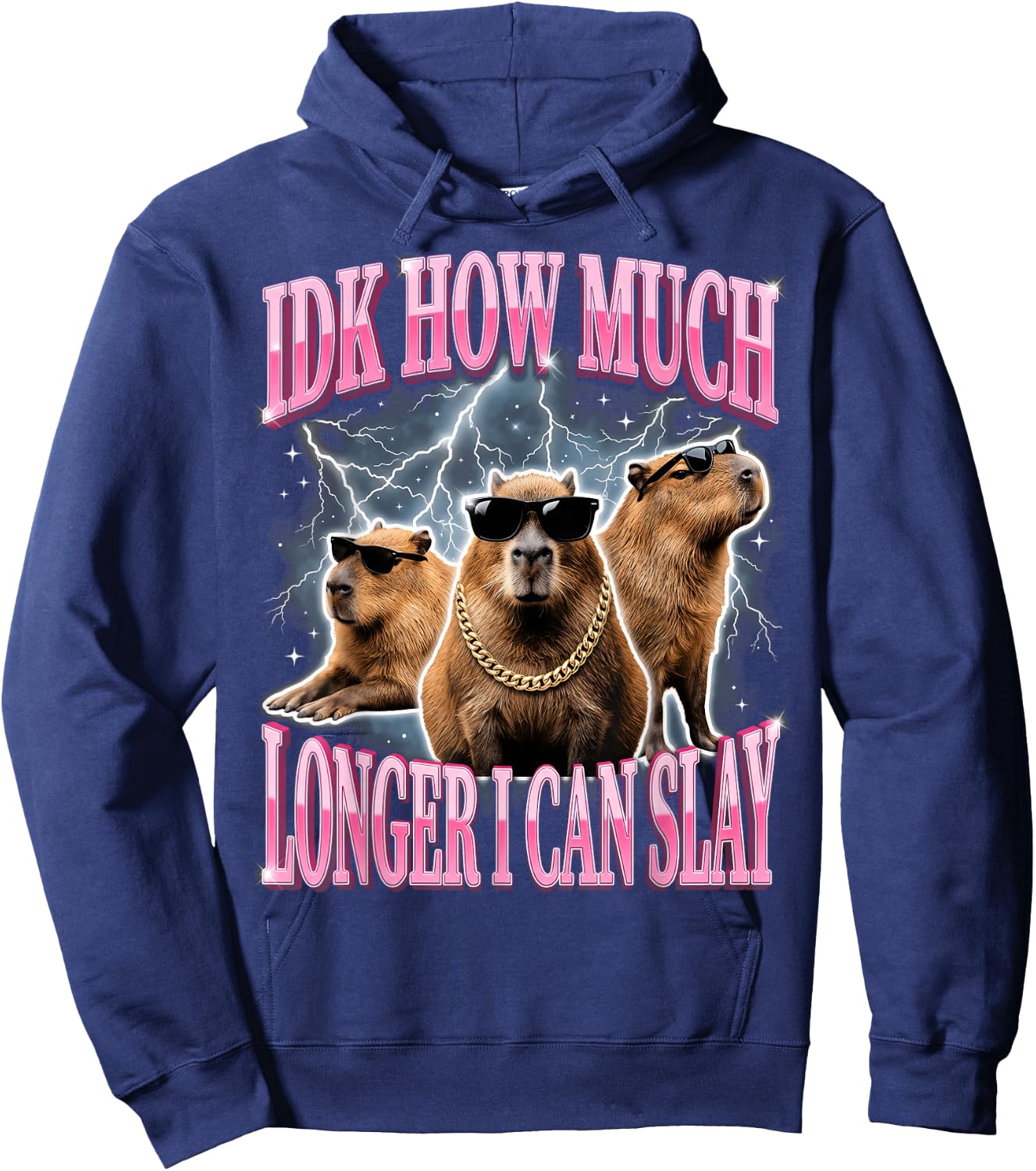 IDK How Much Longer I Can Slay Hoodie - Hoodie | Navy