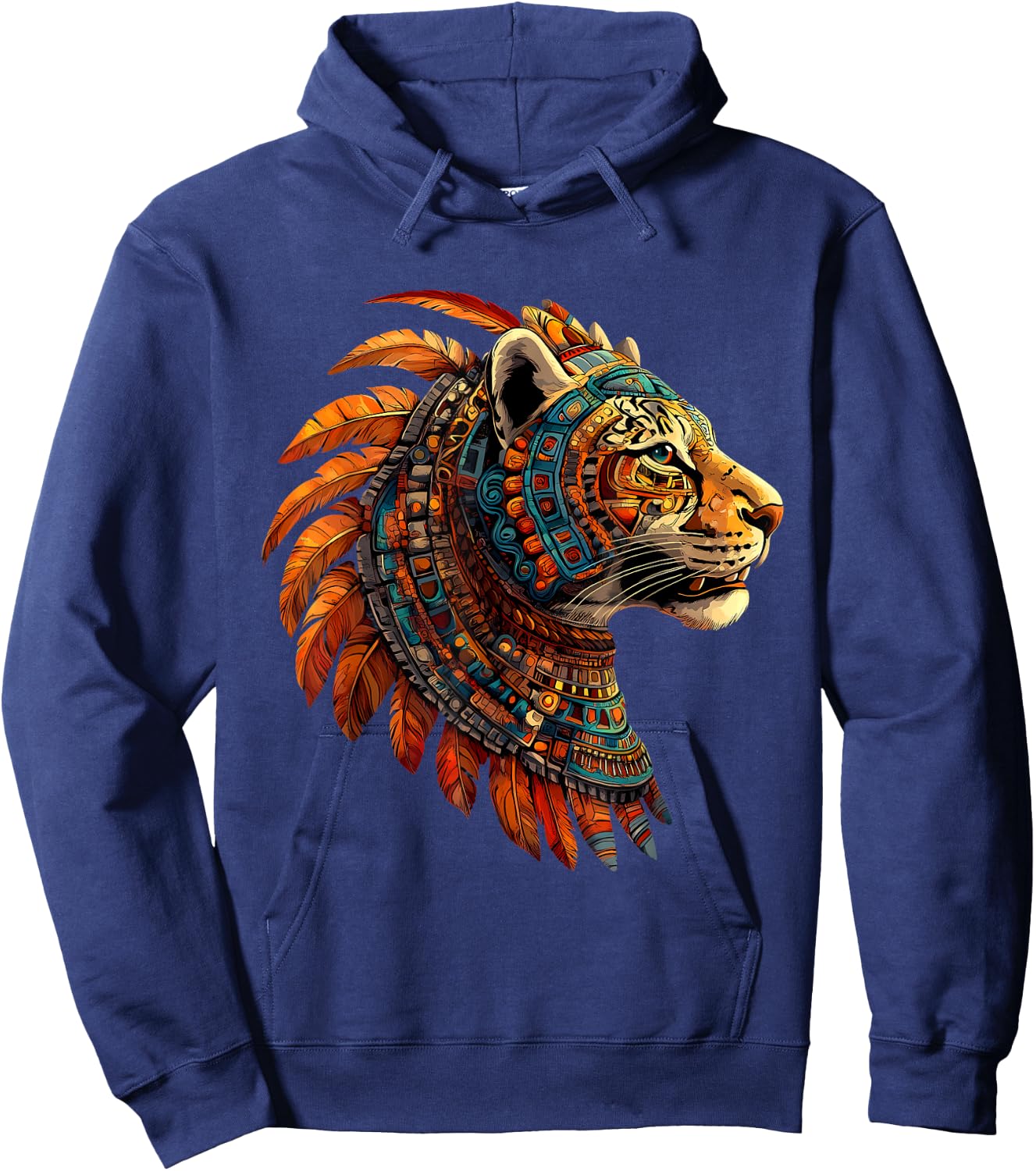 Aztec Jaguar Native Mexican Pride Mayan Mexican Mythology Hoodie - Hoodie | Navy