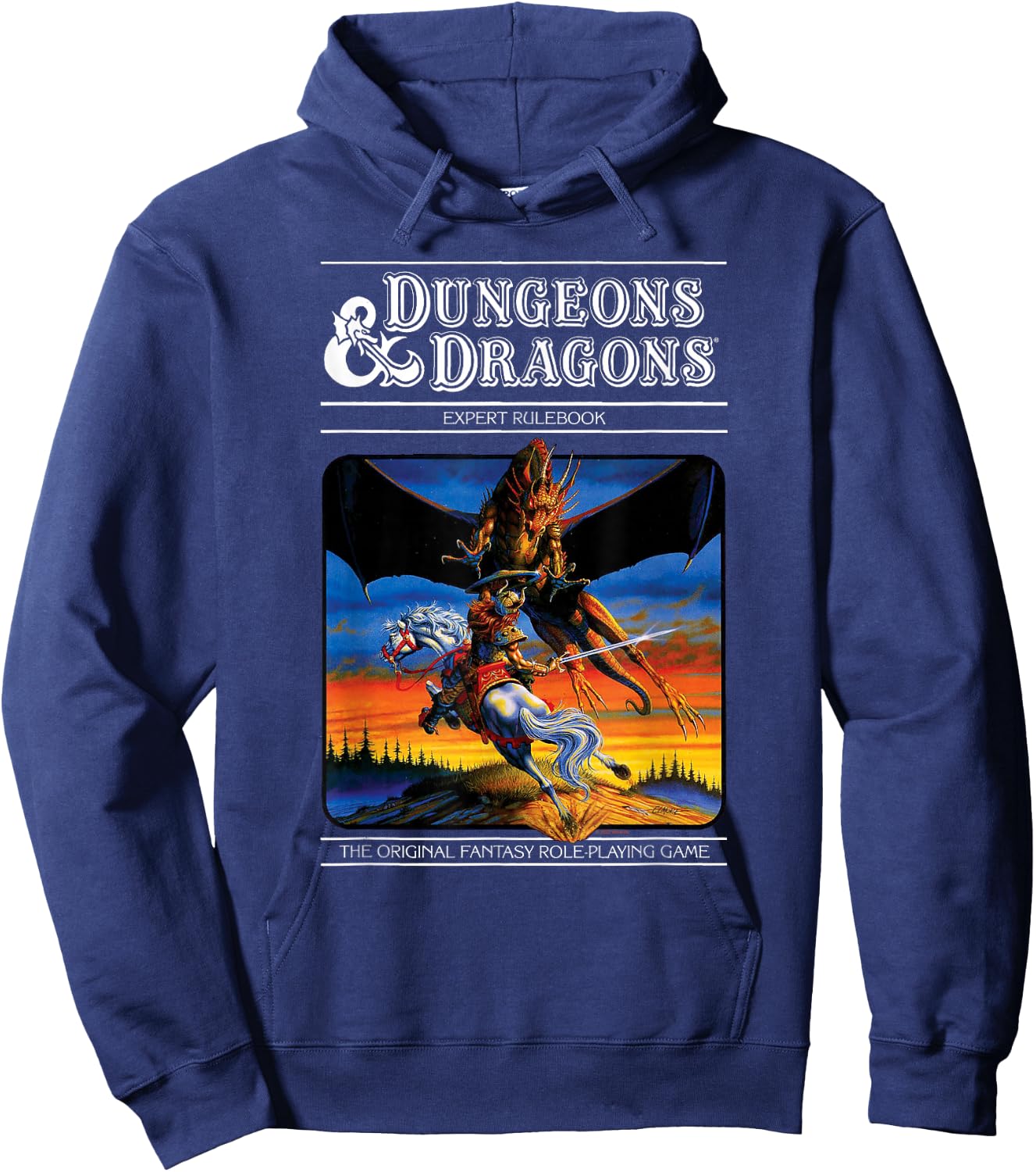 Dungeons & Dragons Vintage Expert Rulebook , black Hoodie - Hoodie | Navy