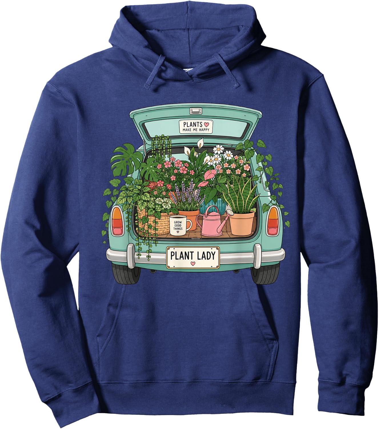 Funny Gardening Moms I was Left Unsupervised Plants Lover Hoodie - Hoodie | Navy