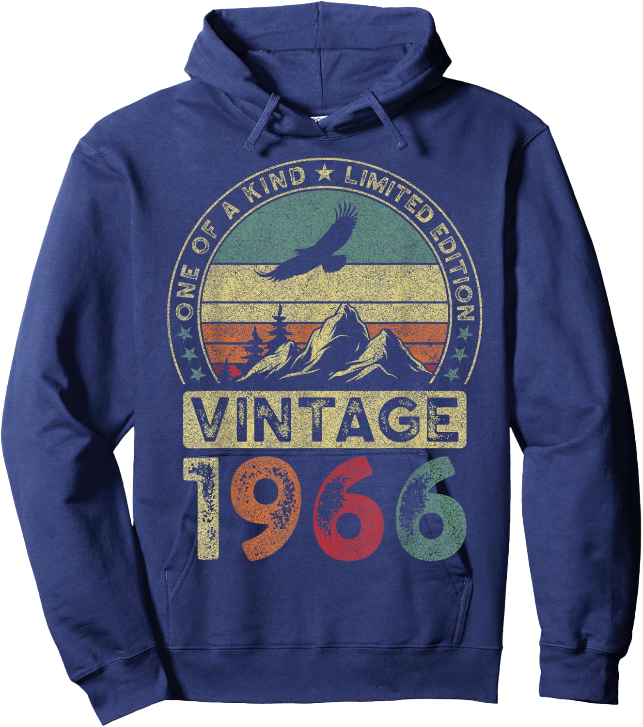 Vintage 1966 Limited Edition 58th Birthday 58 Years , black Hoodie - Hoodie | Navy