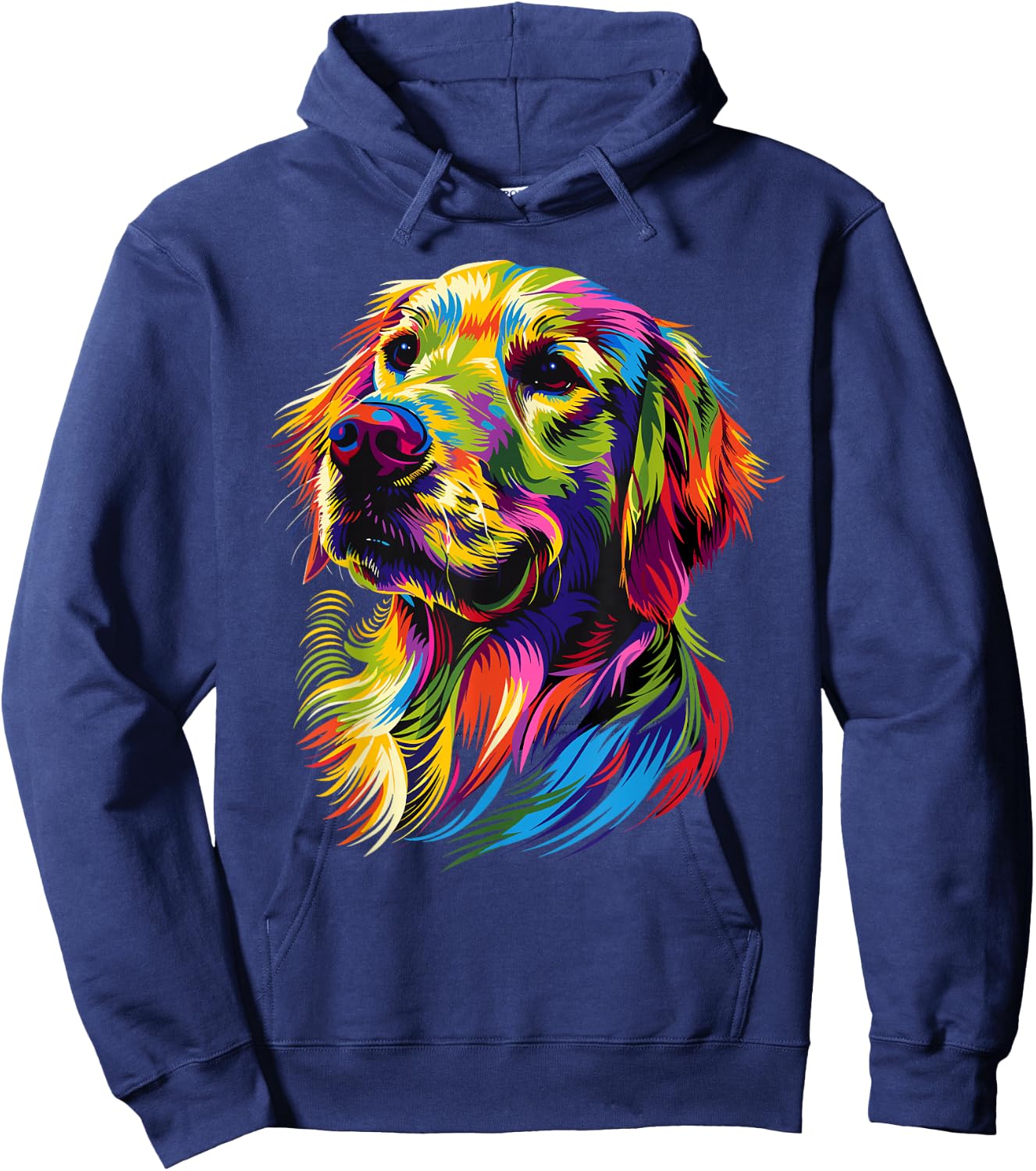 Golden Retriever Dog Colourful Pop Art Dog Lovers , black Hoodie - Hoodie | Navy