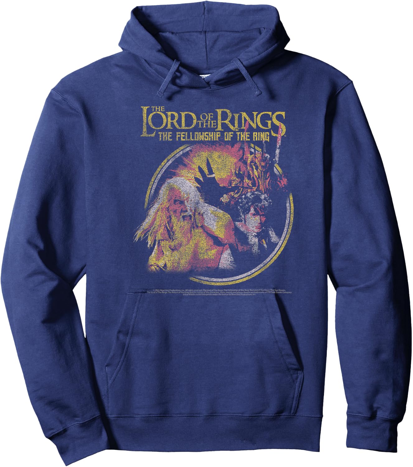 The Lord of The Rings Fellowship of The Ring Sauron Poster Hoodie - Hoodie | Navy