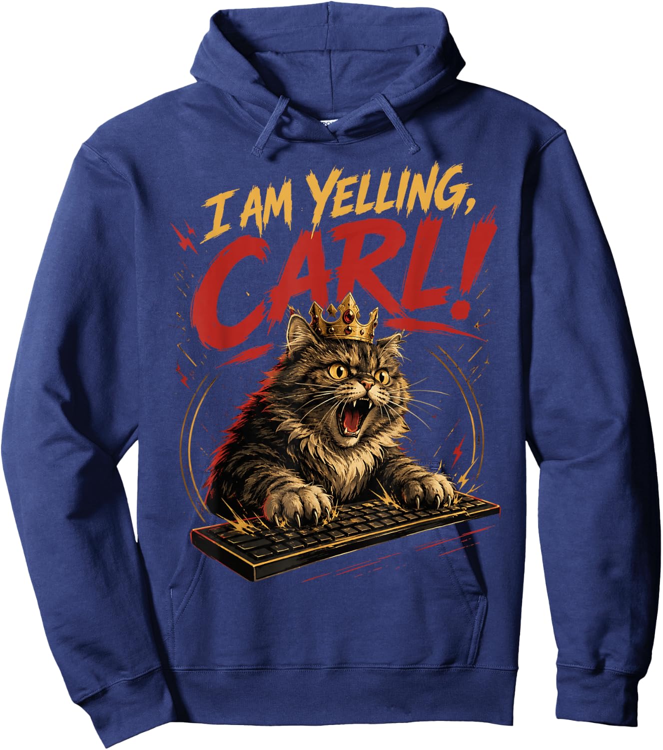 I Am Yelling Carl Hoodie - Hoodie | Navy
