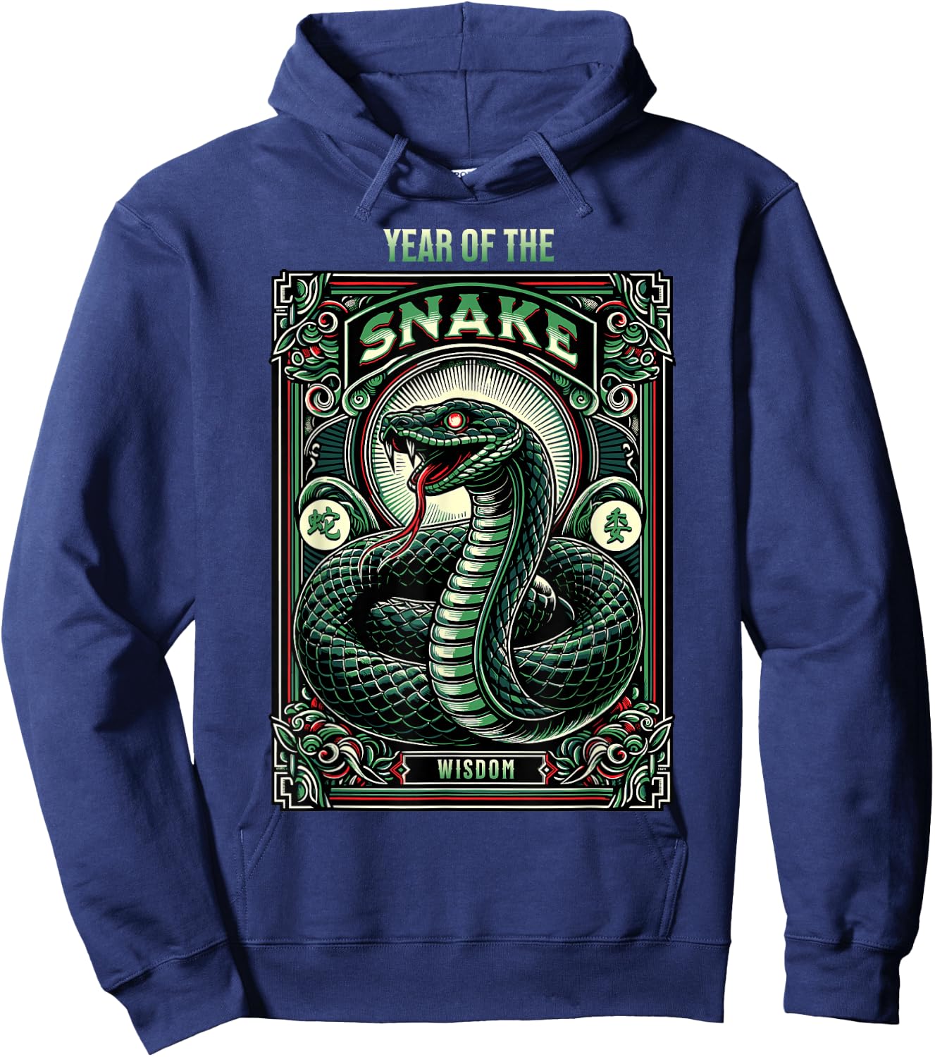 Celebrate Chinese New Year of the Snake 2025 Tarot Card Hoodie - Hoodie | Navy