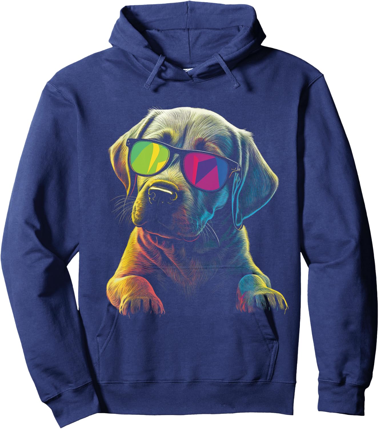 Labrador Retriever, Lab Dog Puppy With Sunglasses, Lab Mom Men Women Kids Hoodie - Hoodie | Navy