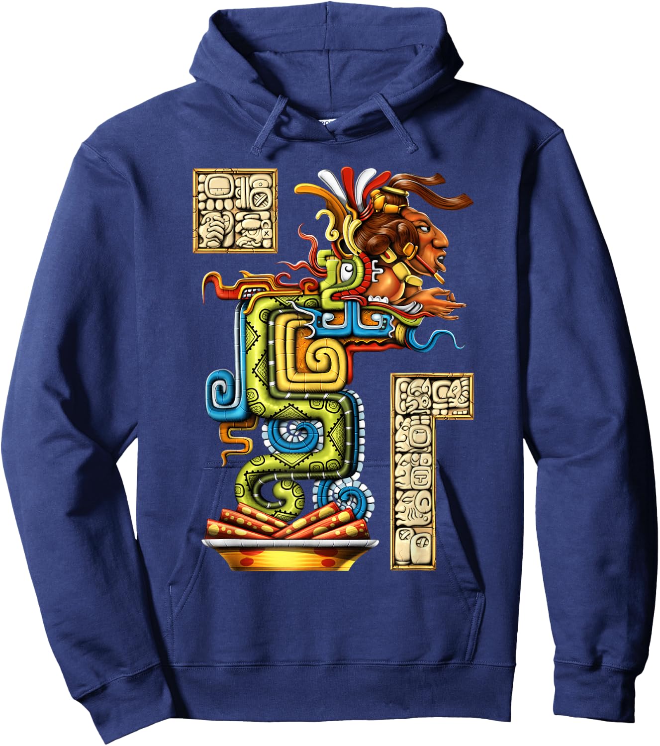 Quetzalcoatl Snake Aztec Mythology God Ancient Maya Hoodie - Hoodie | Navy