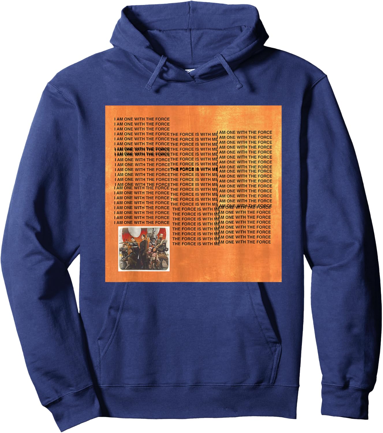 Star Wars Rogue One The Life Of Chirrut Retro Big Quote Logo Hoodie - Hoodie | Navy