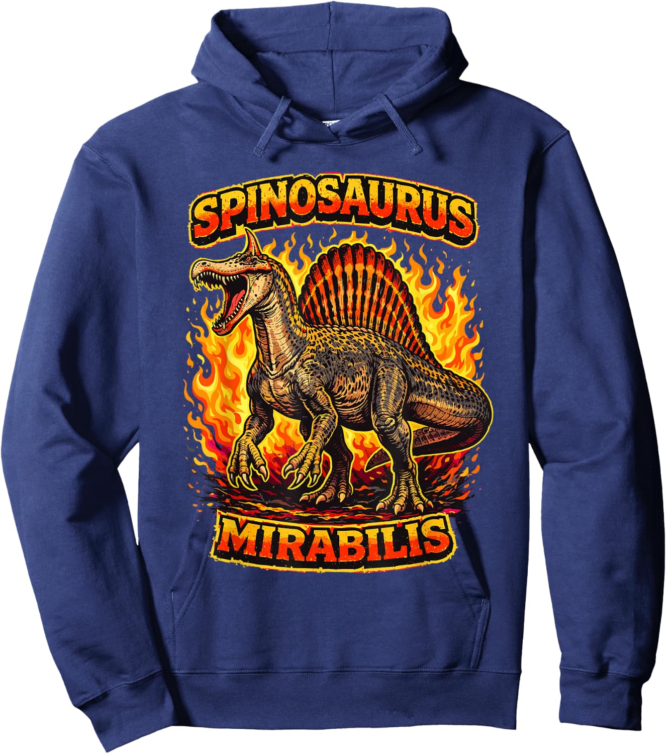 New Spinosaurus Mirabilis 2026 Discovery Hell Heron Dinosaur Hoodie - Hoodie | Navy