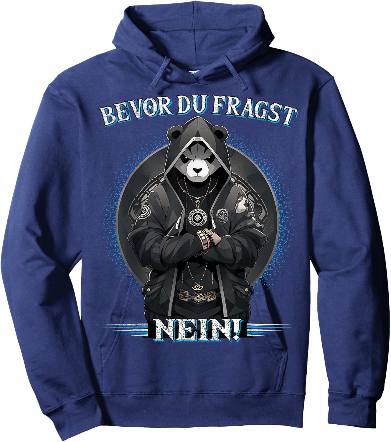Bevor du fragst - Nein Lustiges Sarkasmus Anime Panda Kaffee Hoodie - Hoodie | Navy