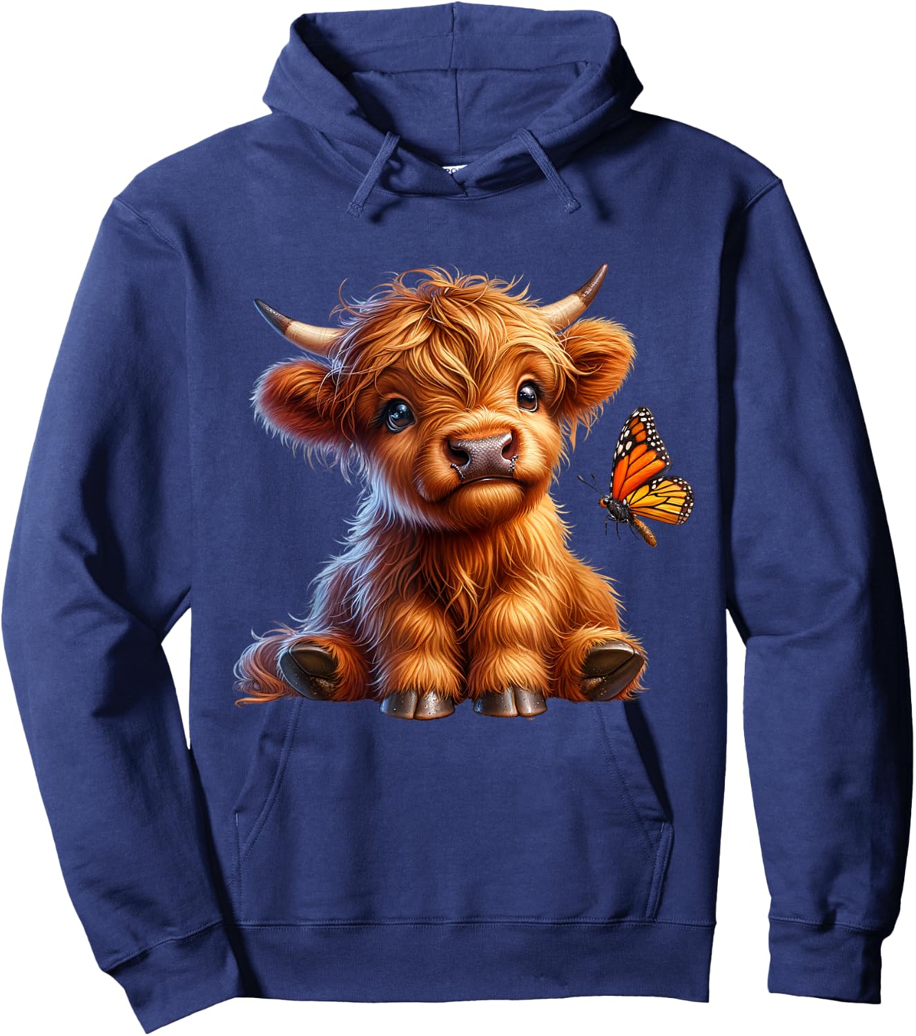 Cow, Highland Cow, Cow Costume, Highland Cow , black Hoodie - Hoodie | Navy