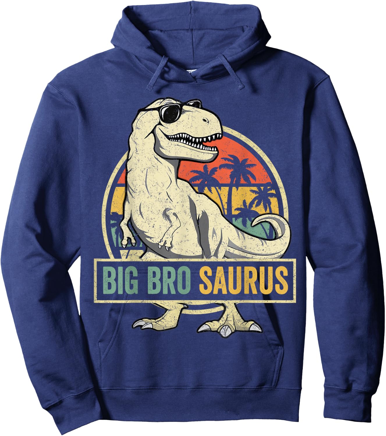 Bigbrosaurus T Rex Dinosaur Big Bro Saurus Brother Family Hoodie - Hoodie | Navy