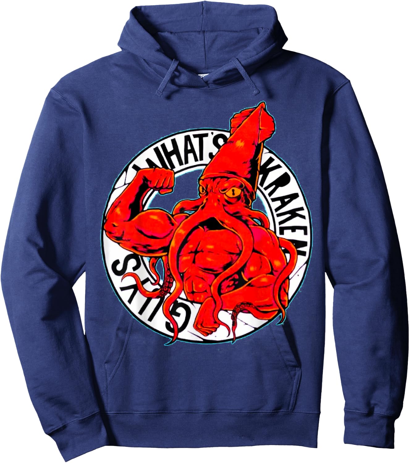 What's Kraken Gym Fitness Weightlifting Bodybuilding Workout Hoodie - Hoodie | Navy