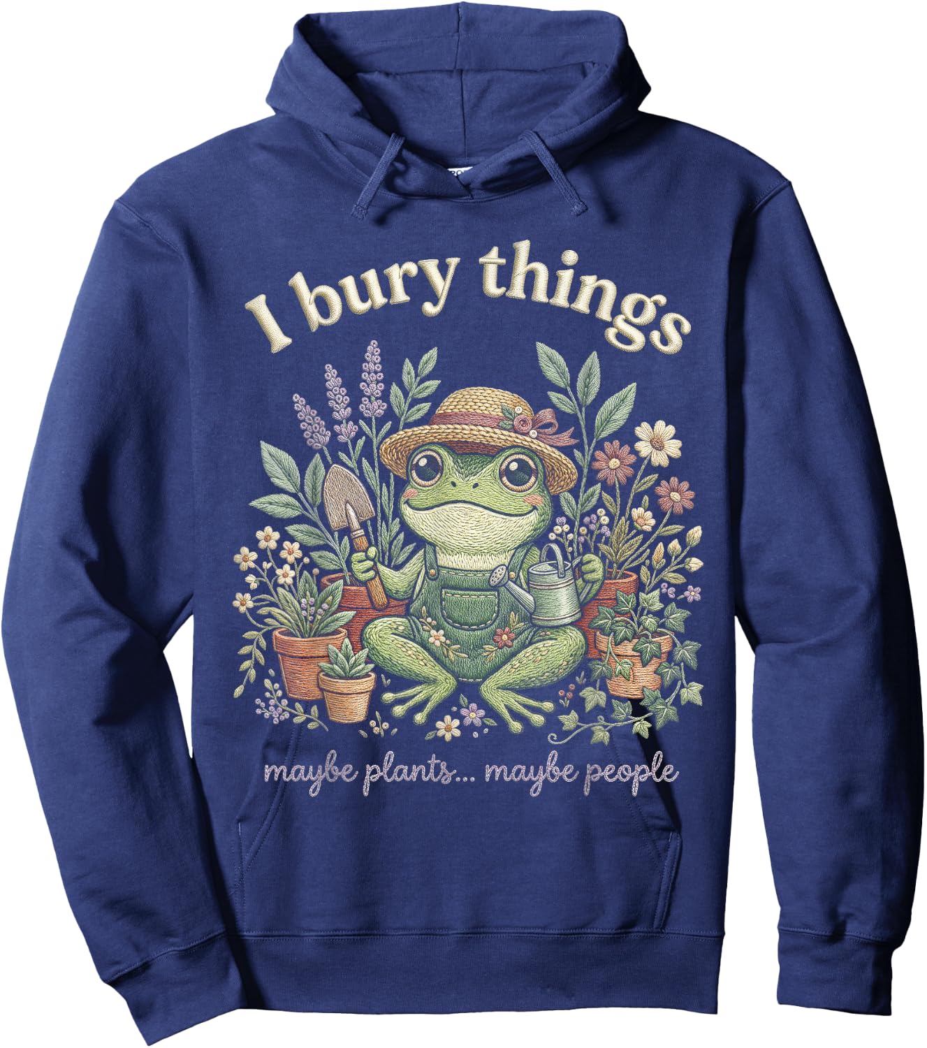 Jardinier Grenouille Botanique Sarcasme Hoodie - Hoodie | Navy