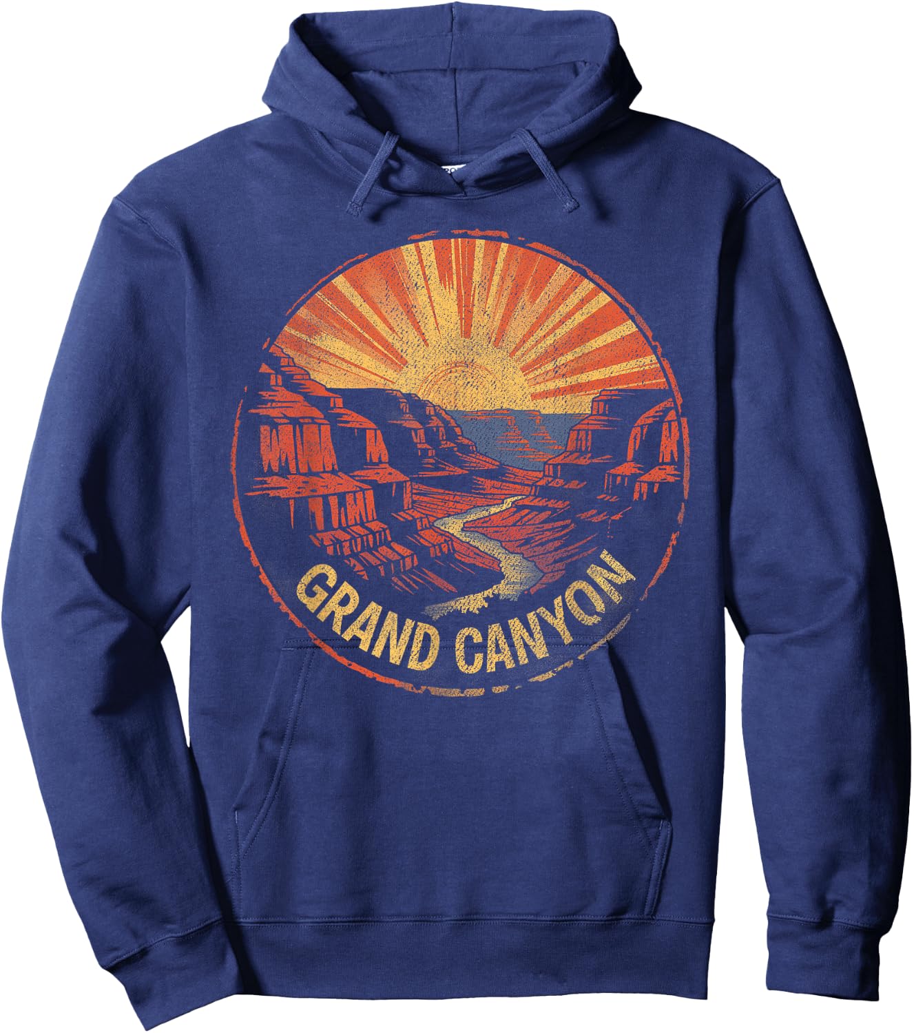 Grand Canyon - US National Park Vintage Men Women Hoodie - Hoodie | Navy