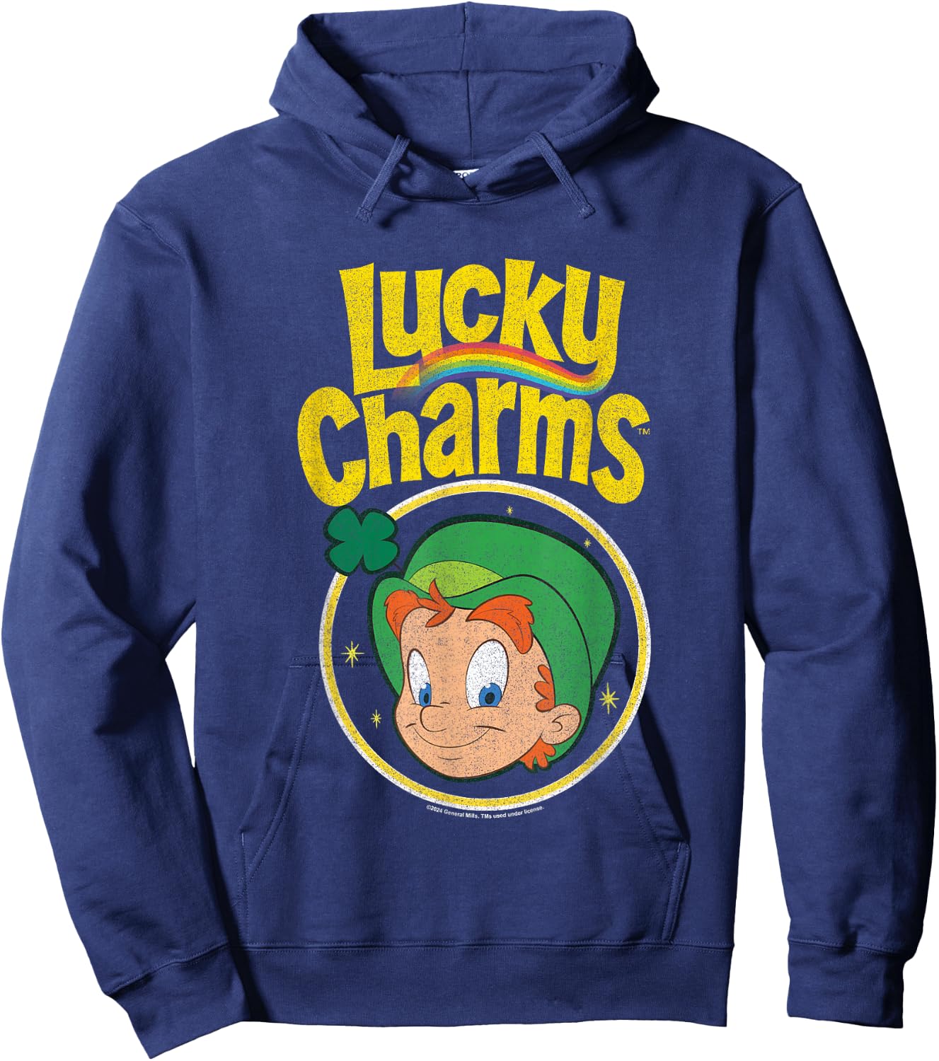 Lucky Charms Classic Cereal Icon Hoodie - Hoodie | Navy