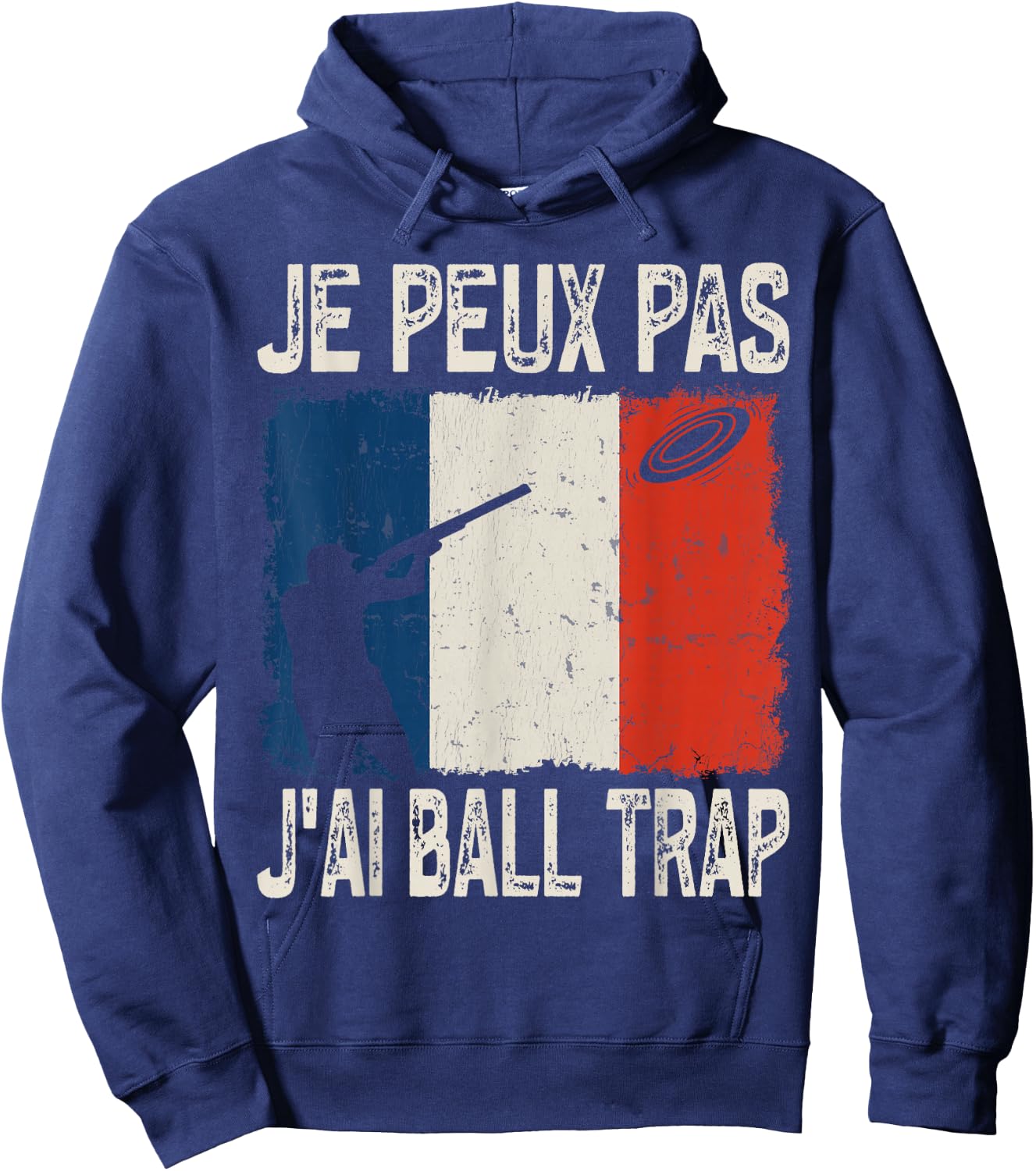 Je Peux Pas J'ai Ball Trap Funny Ball Trap Vintage , Black, S Hoodie - Hoodie | Navy