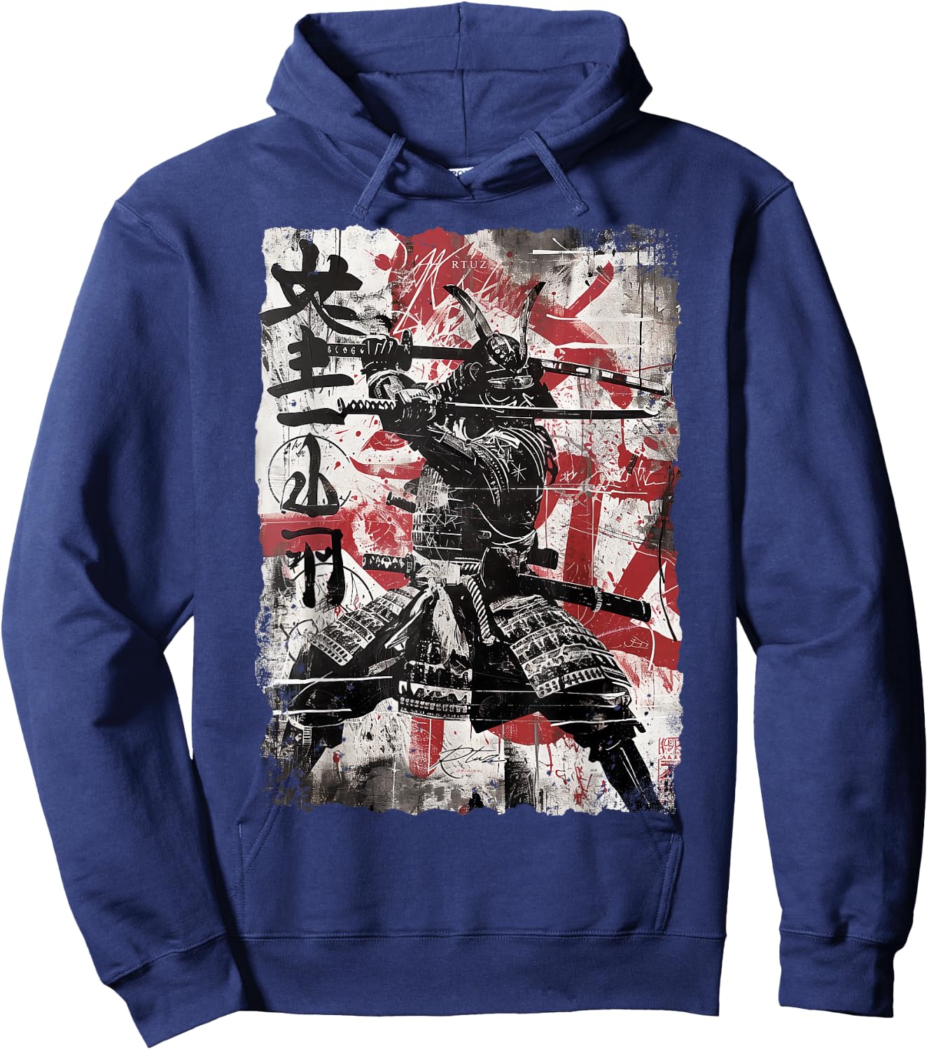 Vintage Samurai Mask Asia Japan Graffiti Tokyo Samurai , black Hoodie - Hoodie | Navy