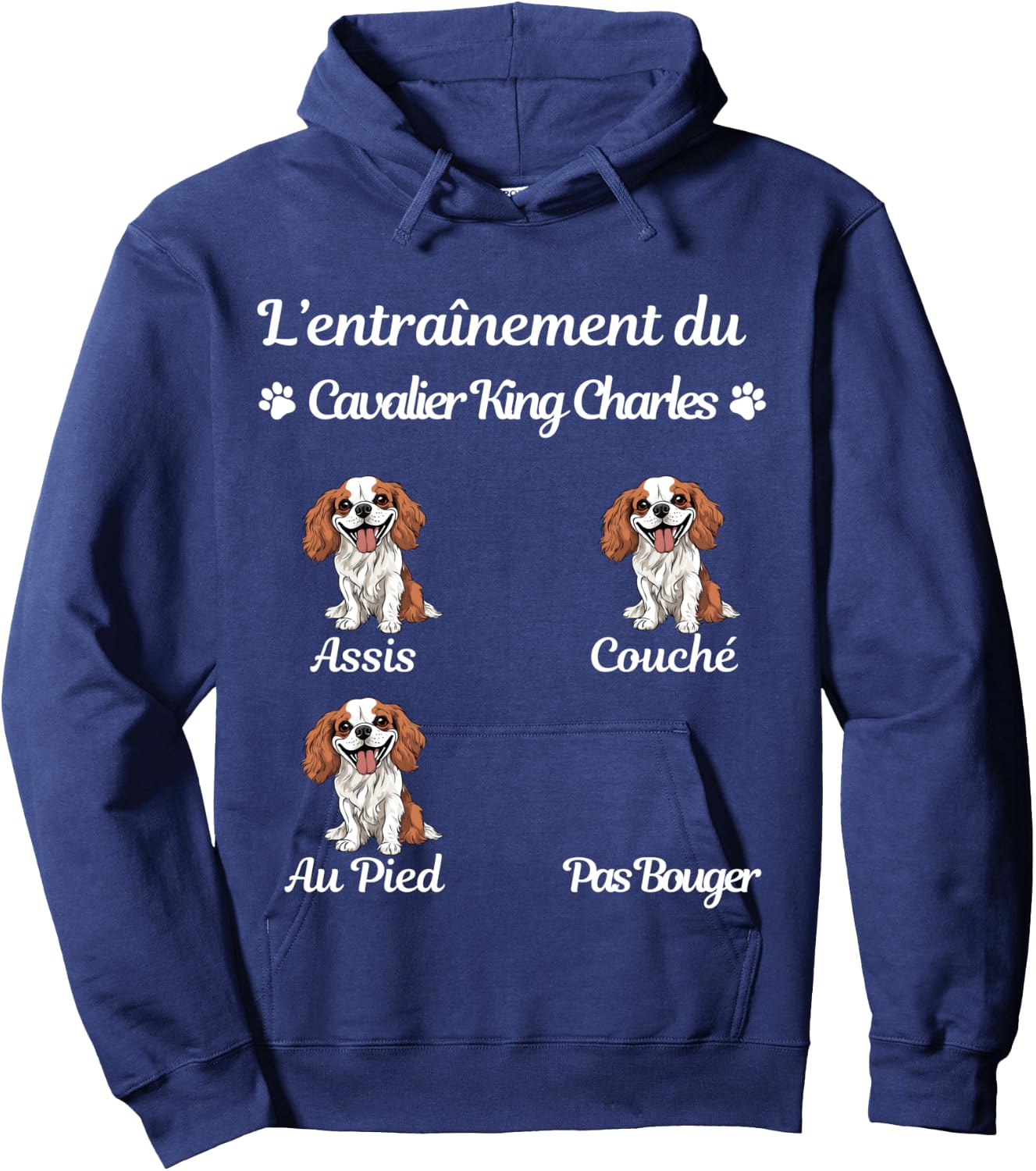 Cavalier King Charles Humour Woman Cavalier King Charles Hoodie - Hoodie | Navy