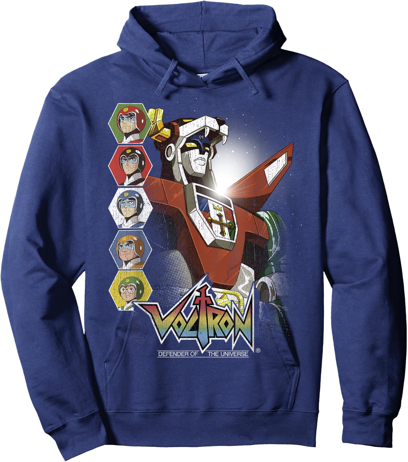 Voltron Defender of The Universe Lions Unite Graphic Hoodie - Hoodie | Navy