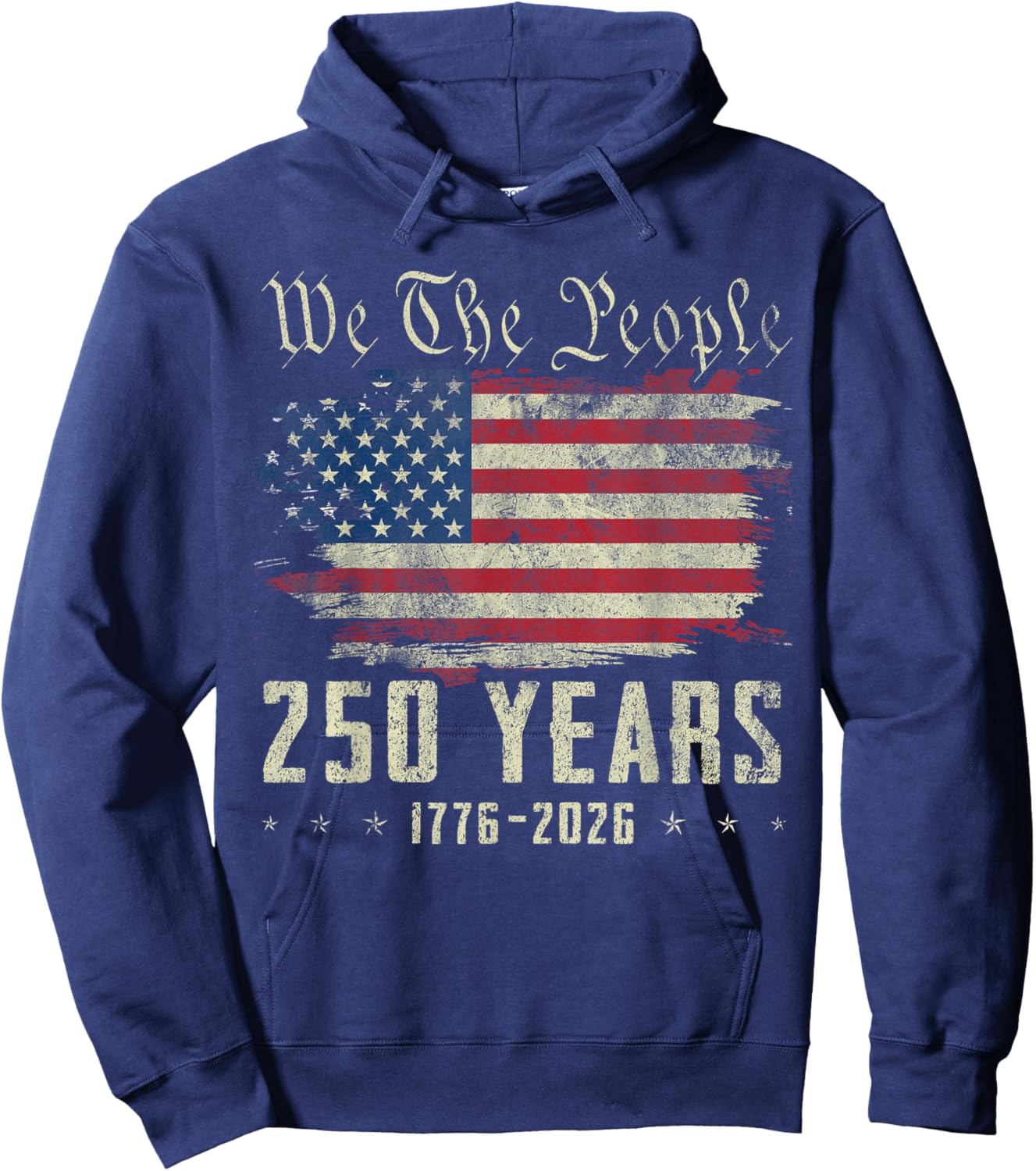 250 Years US Flag 250th Anniversary American Birthday USA Hoodie - Hoodie | Navy