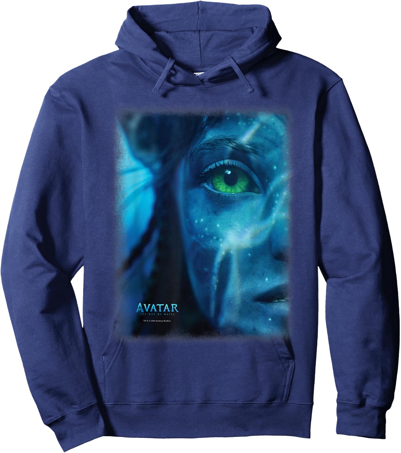 Avatar: The Way of Water Neytiri Na'vi Underwater Half Face , black Hoodie - Hoodie | Navy