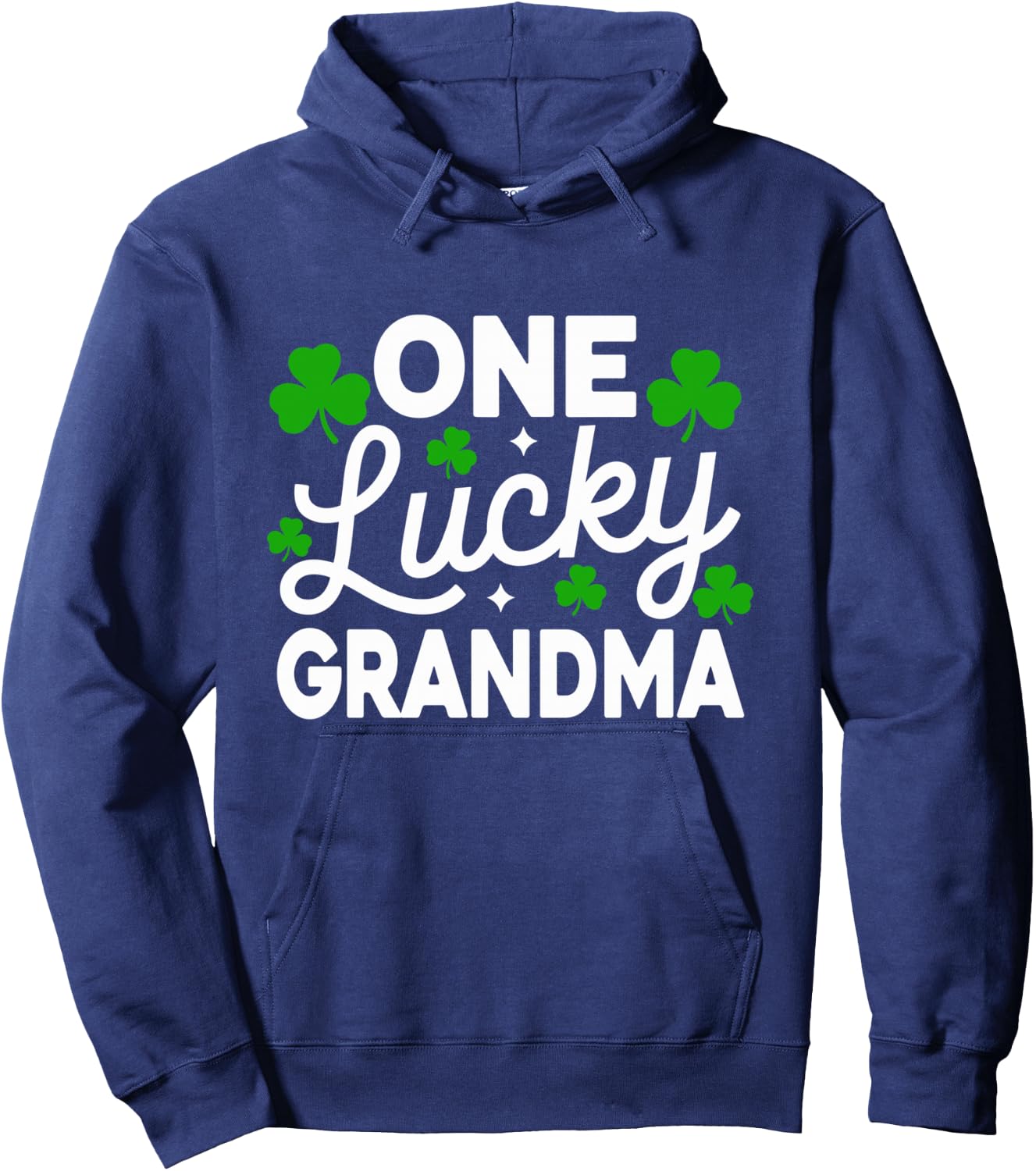 One Lucky Grandma St Patrick's Day Family Matching Shamrock Hoodie - Hoodie | Navy